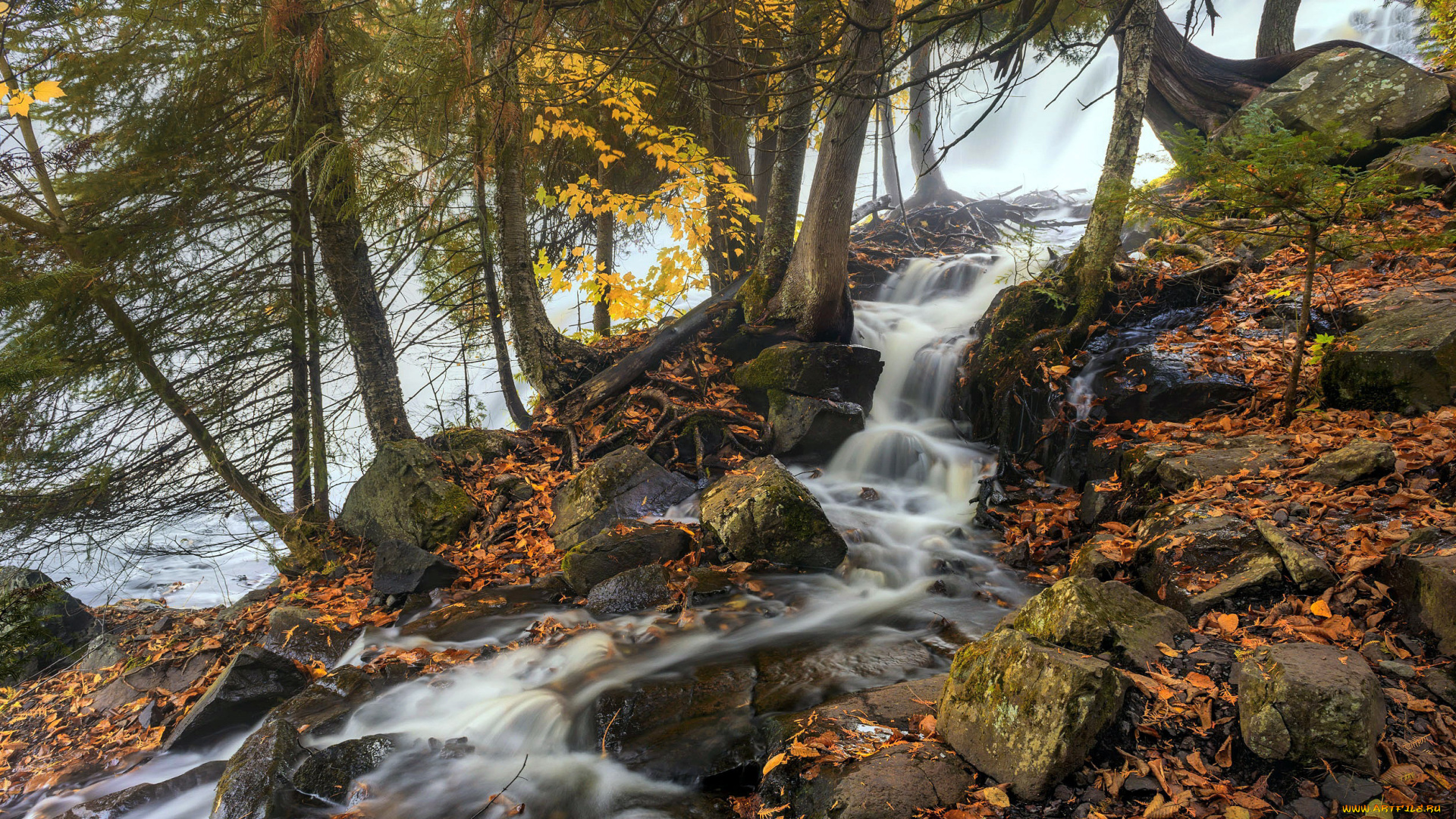 bond, falls, michigan, usa, природа, водопады, bond, falls