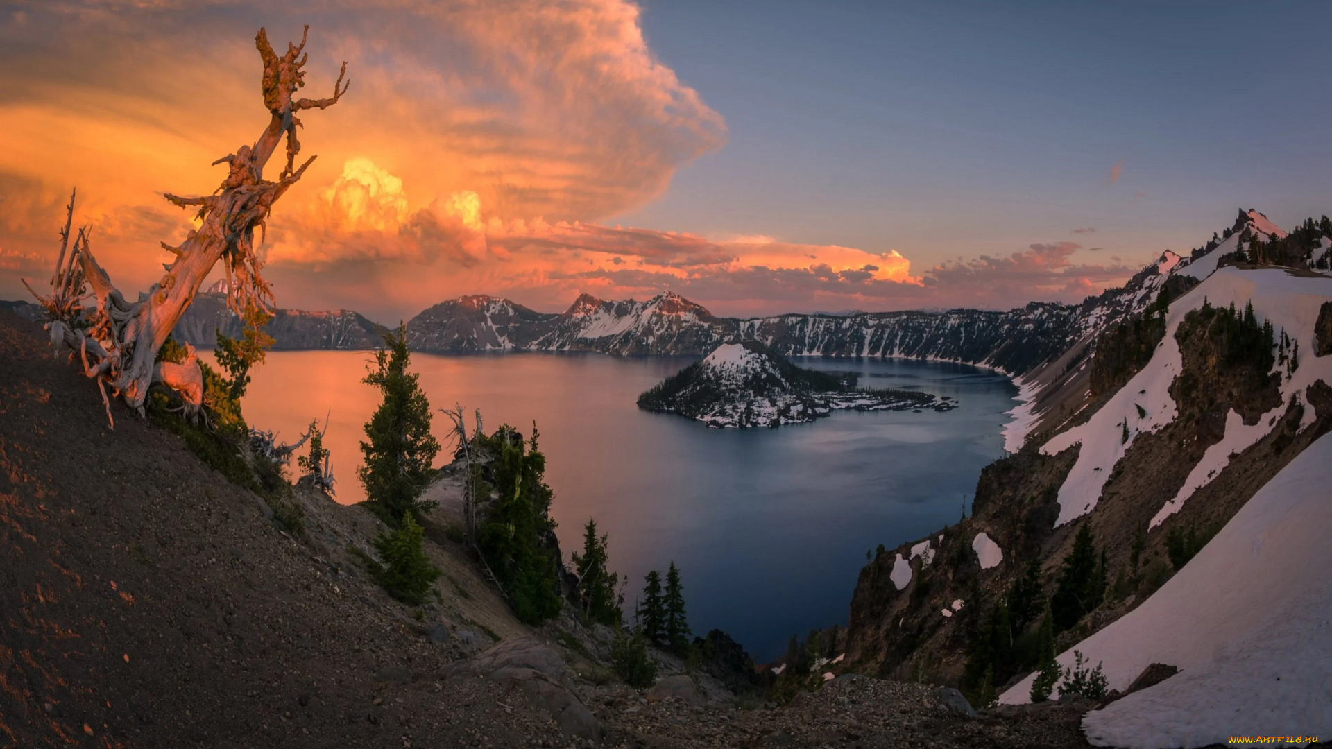 crater, lake, oregon, природа, реки, озера, crater, lake