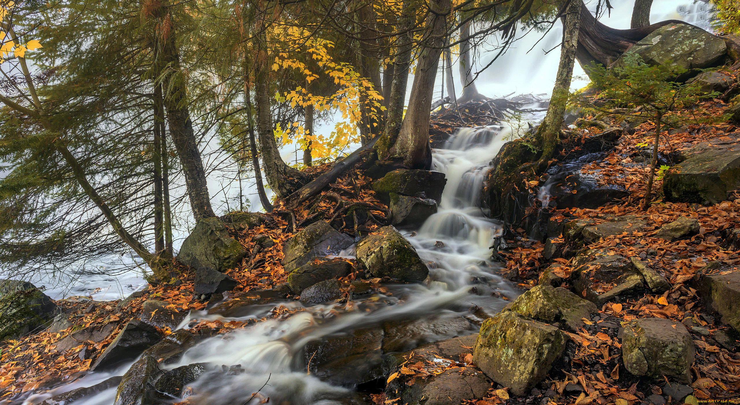 bond, falls, michigan, usa, природа, водопады, bond, falls