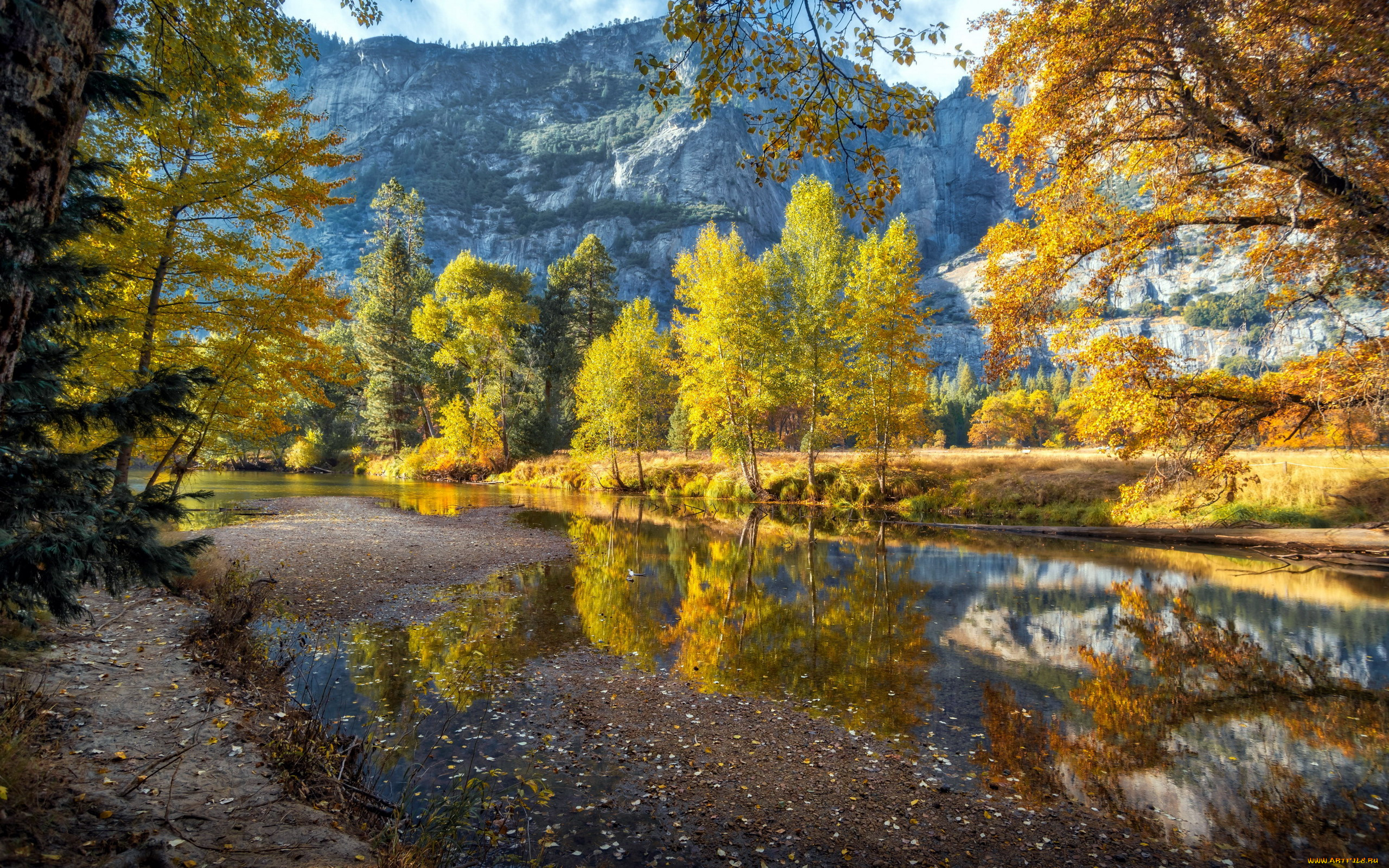 merced, river, yosemite, national, park, california, usa, природа, реки, озера, merced, river, yosemite, national, park