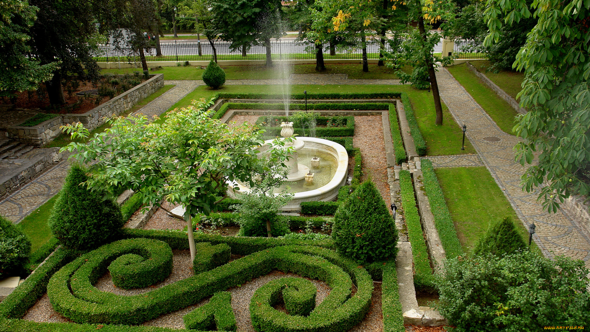 природа, парк, botanical, garden, of, wroclaw, university, poland