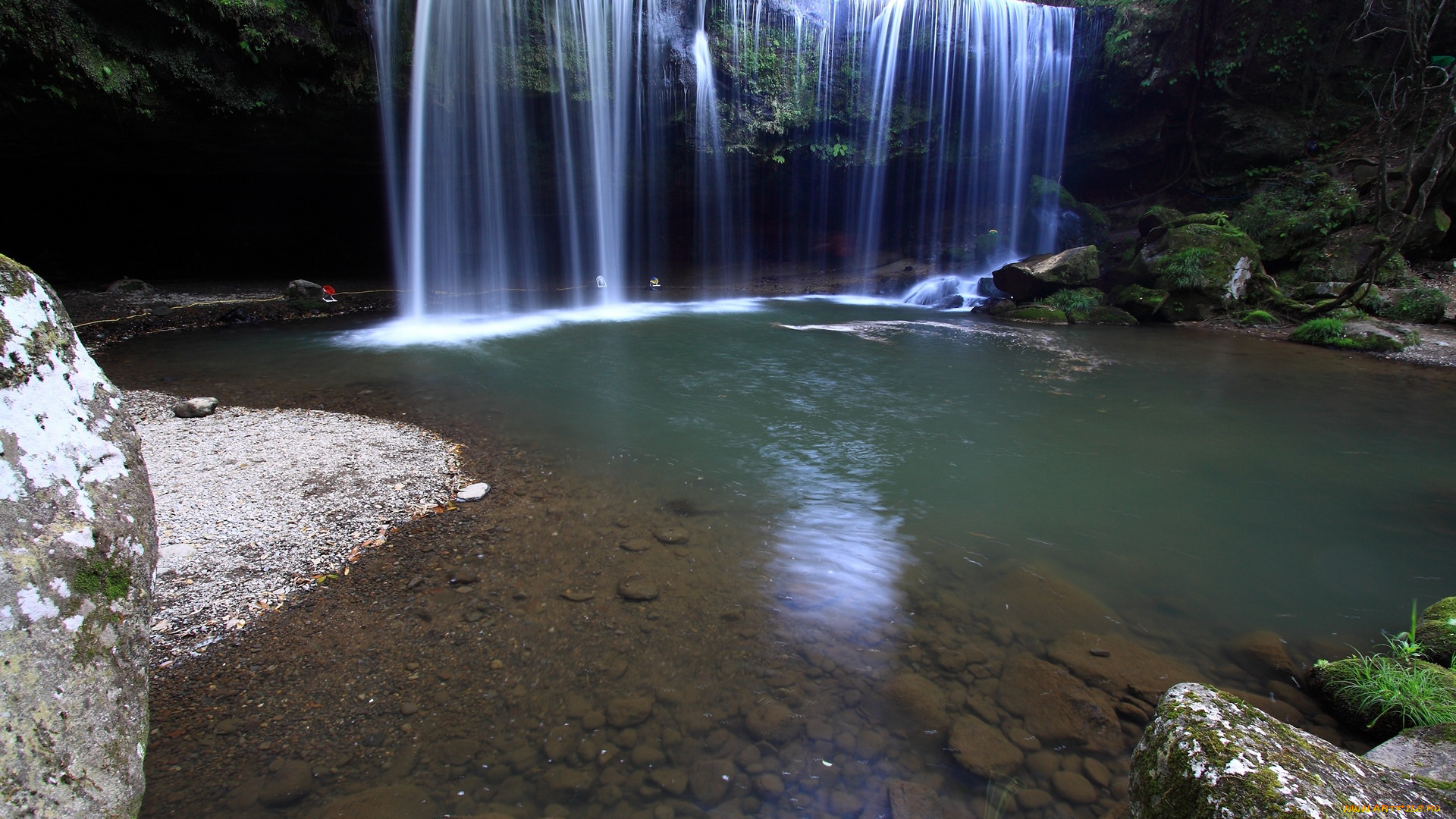 природа, водопады, вода, камни