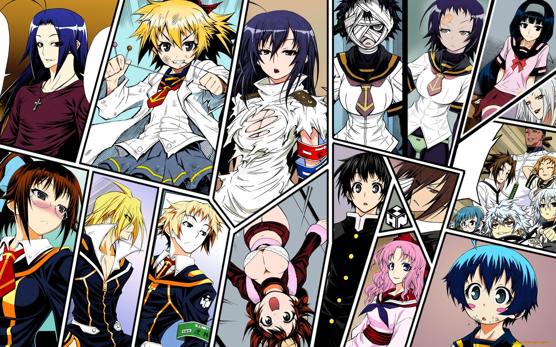 аниме, medaka, box, hitoyoshi, zenkichi, kurokami