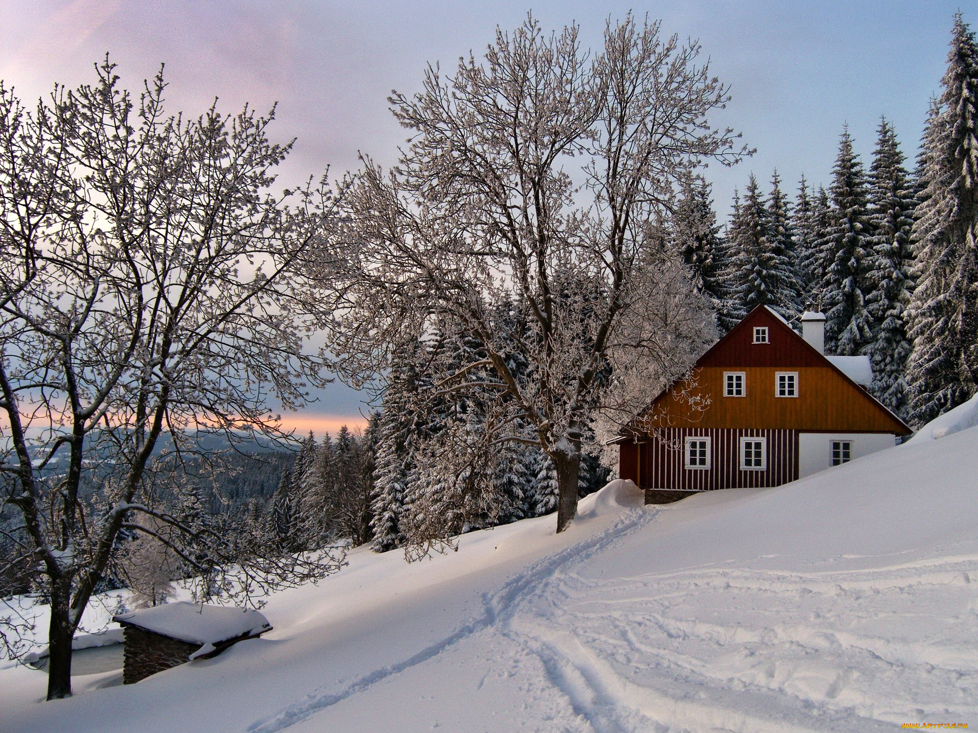 природа, зима, trutnov, Чехия