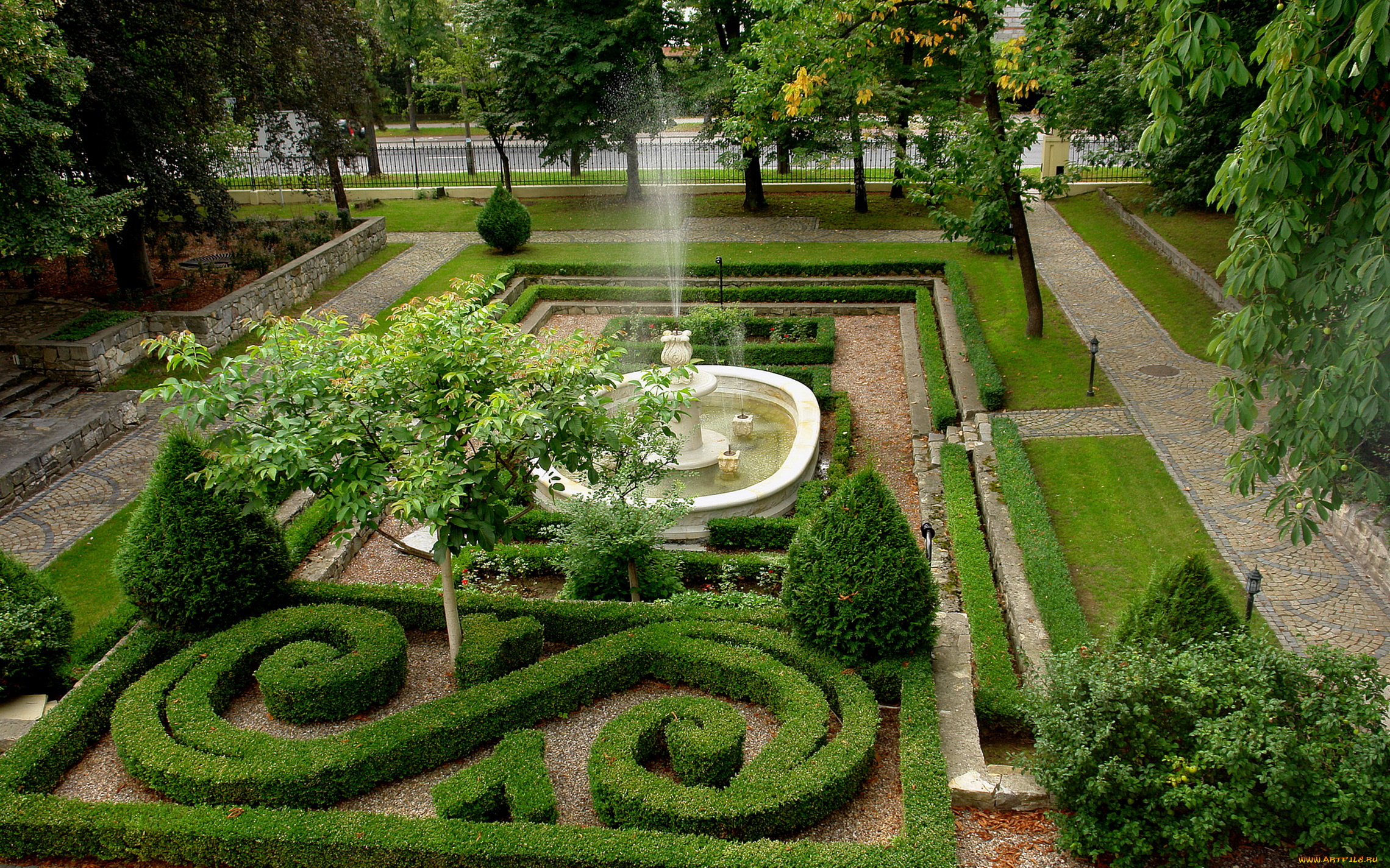 природа, парк, botanical, garden, of, wroclaw, university, poland