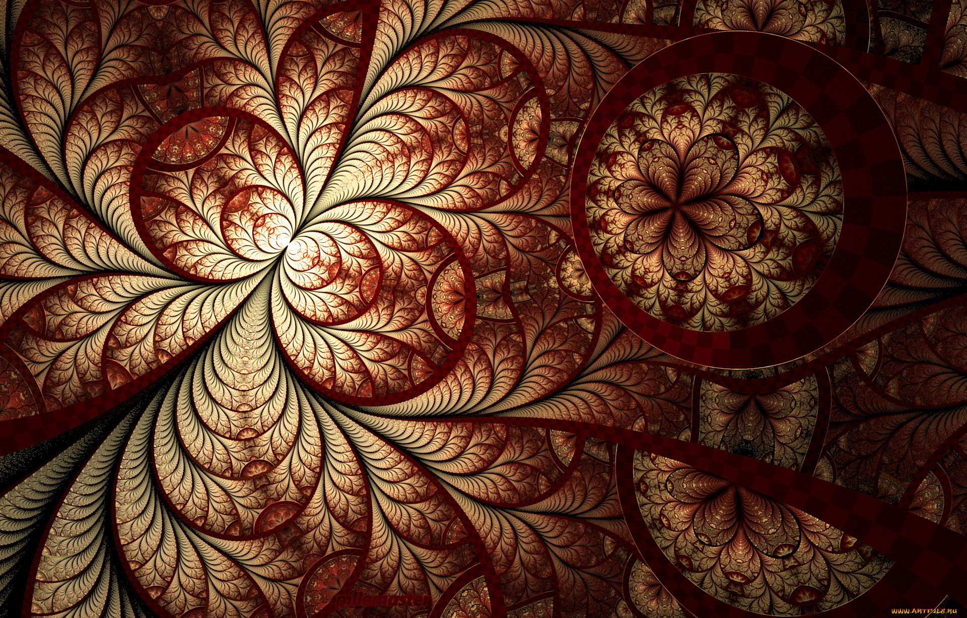 3д, графика, fractal, , фракталы, фон, цвета, узор