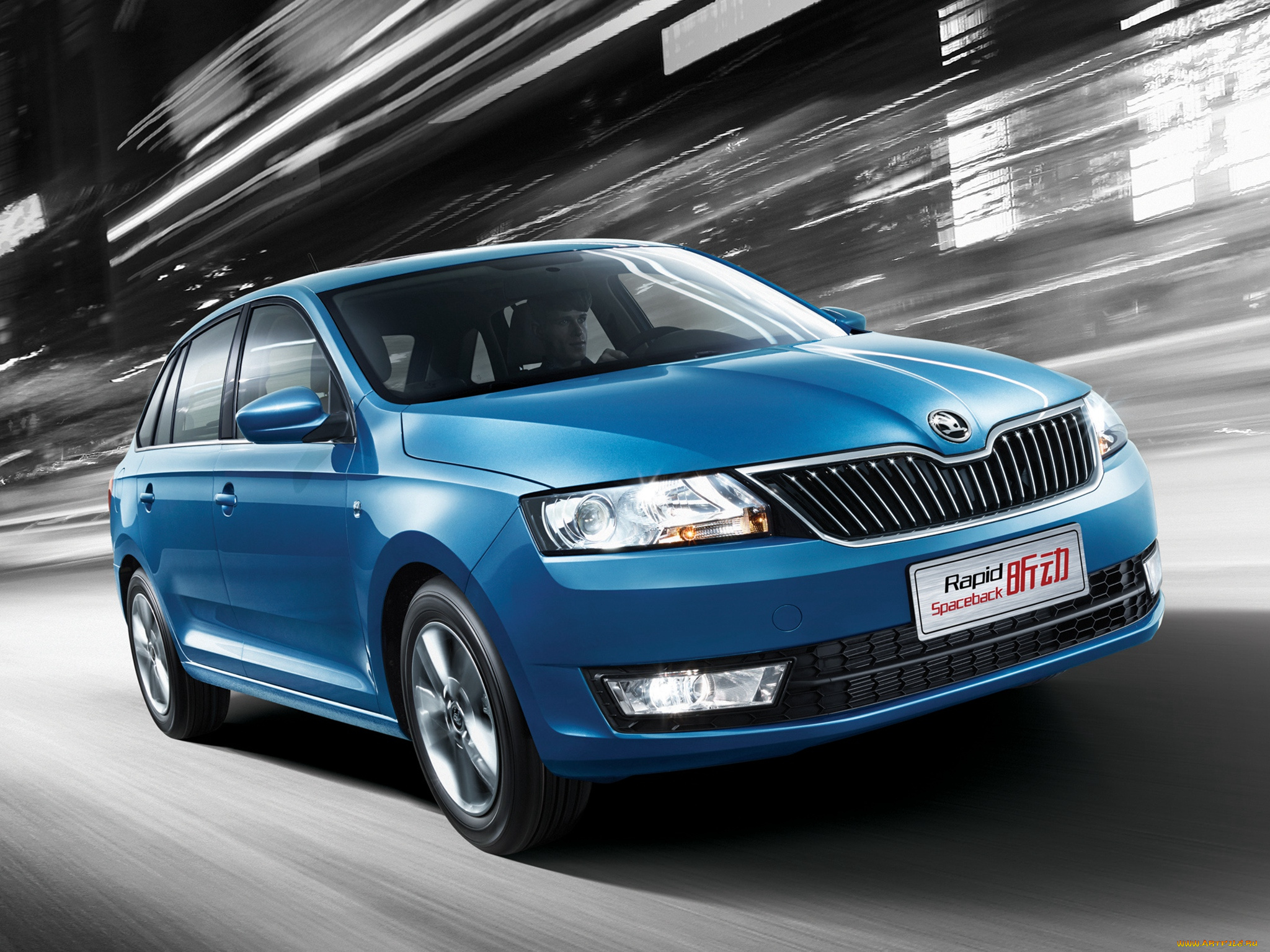 автомобили, skoda, rapid, spaceback, cn-spec, 2014, синий