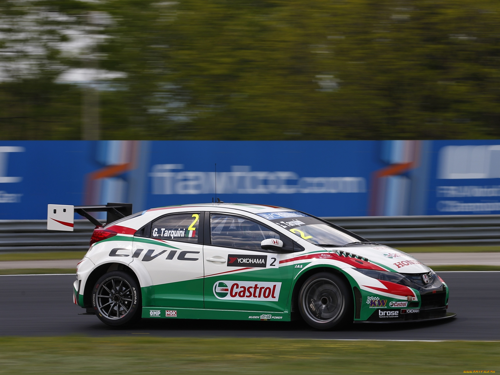 спорт, автоспорт, civic, гонка, скорость, 2014г, wtcc, honda