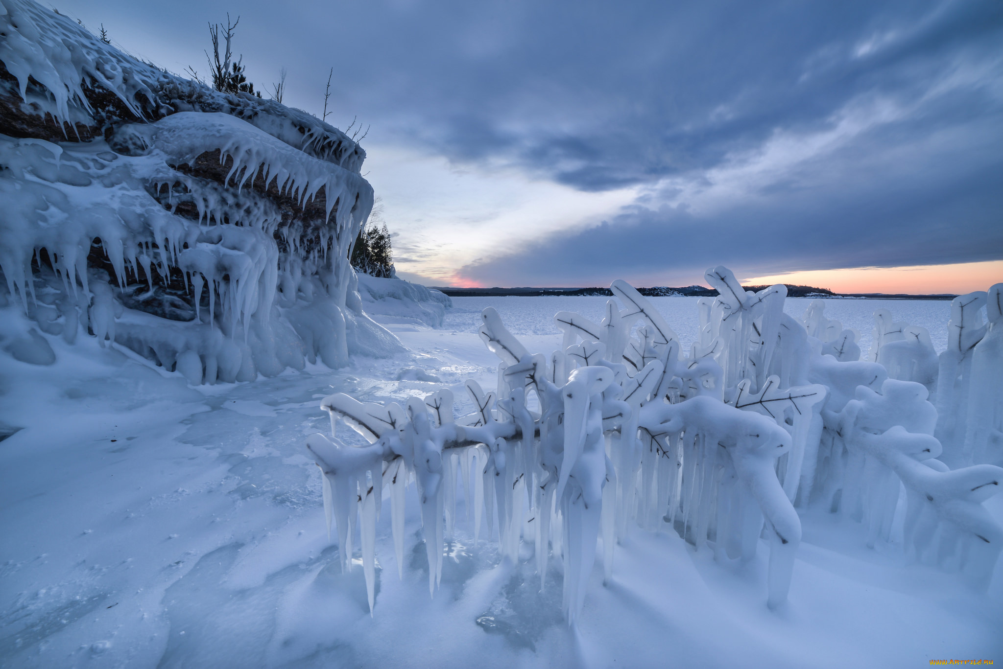 природа, зима, снег