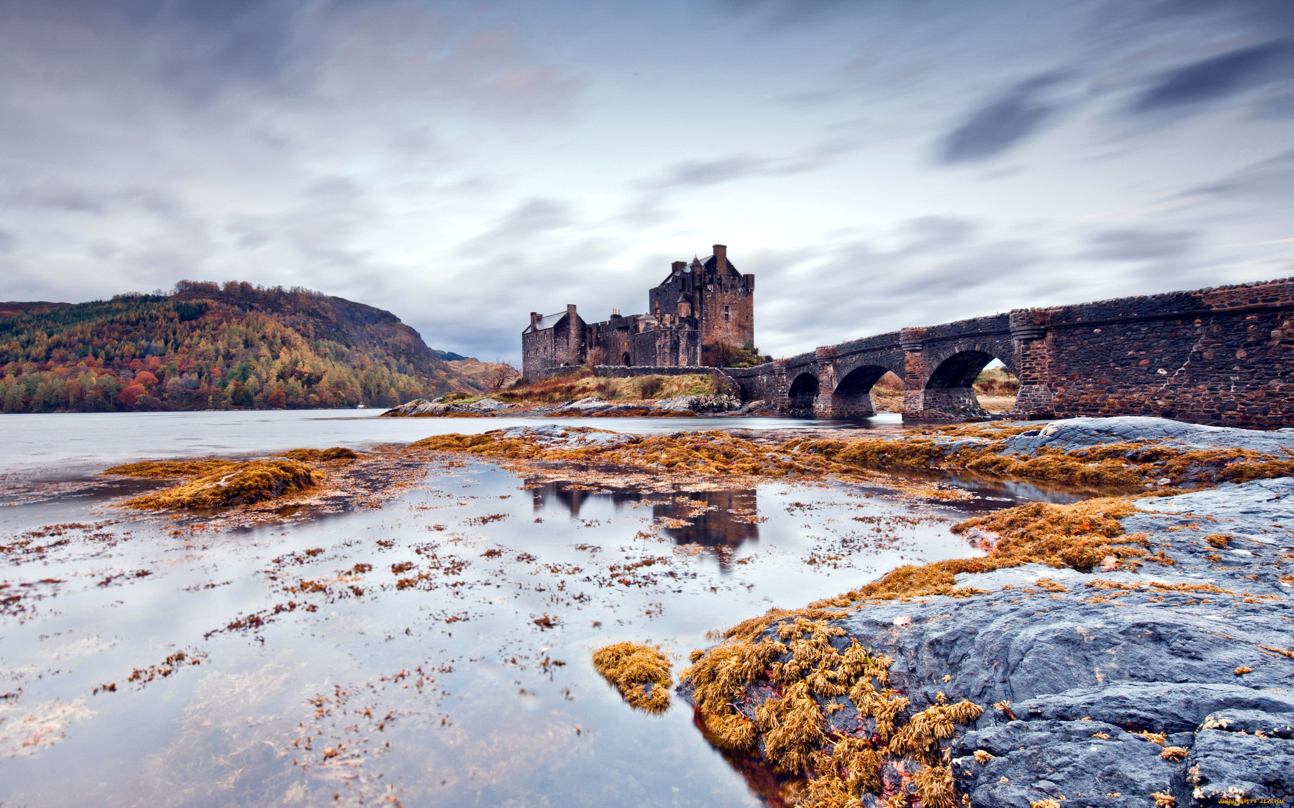 города, замок, эйлен-донан, , шотландия, eilean, donan, castle