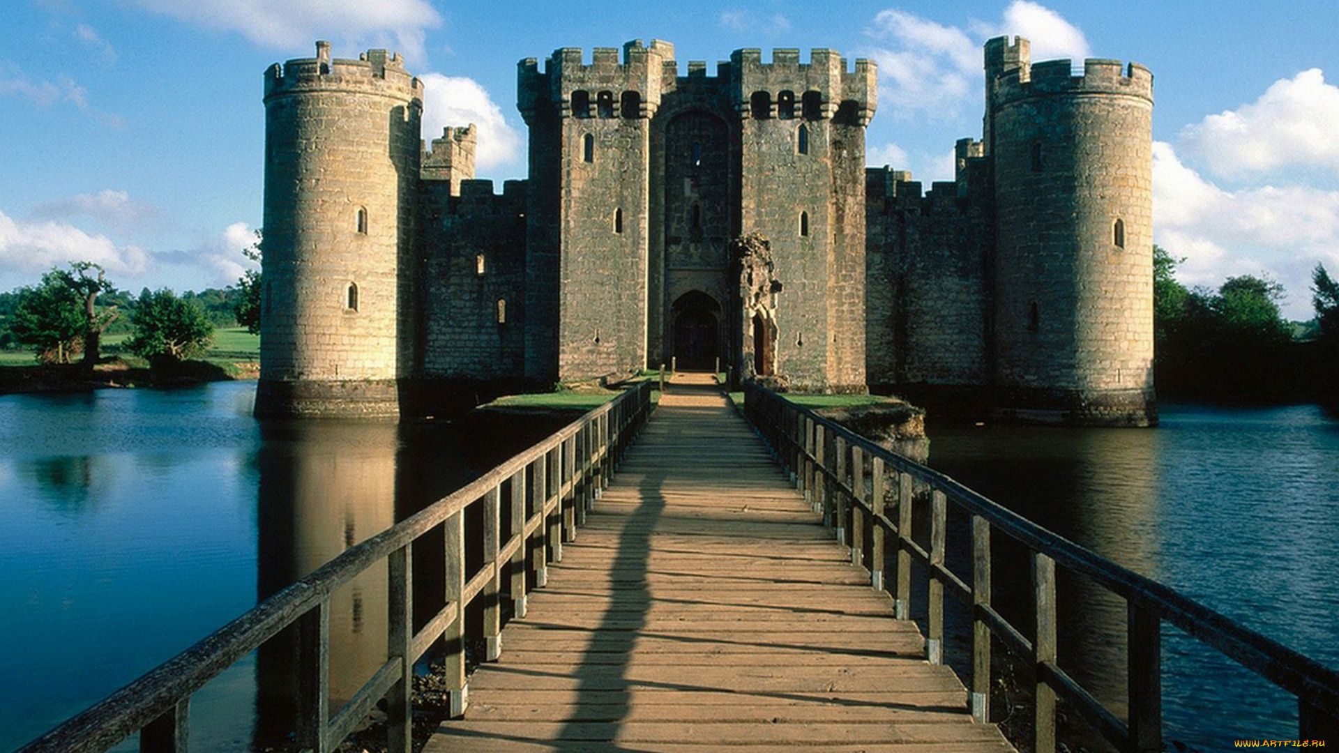 bodiam, castle, города, замки, англии, bodiam, castle