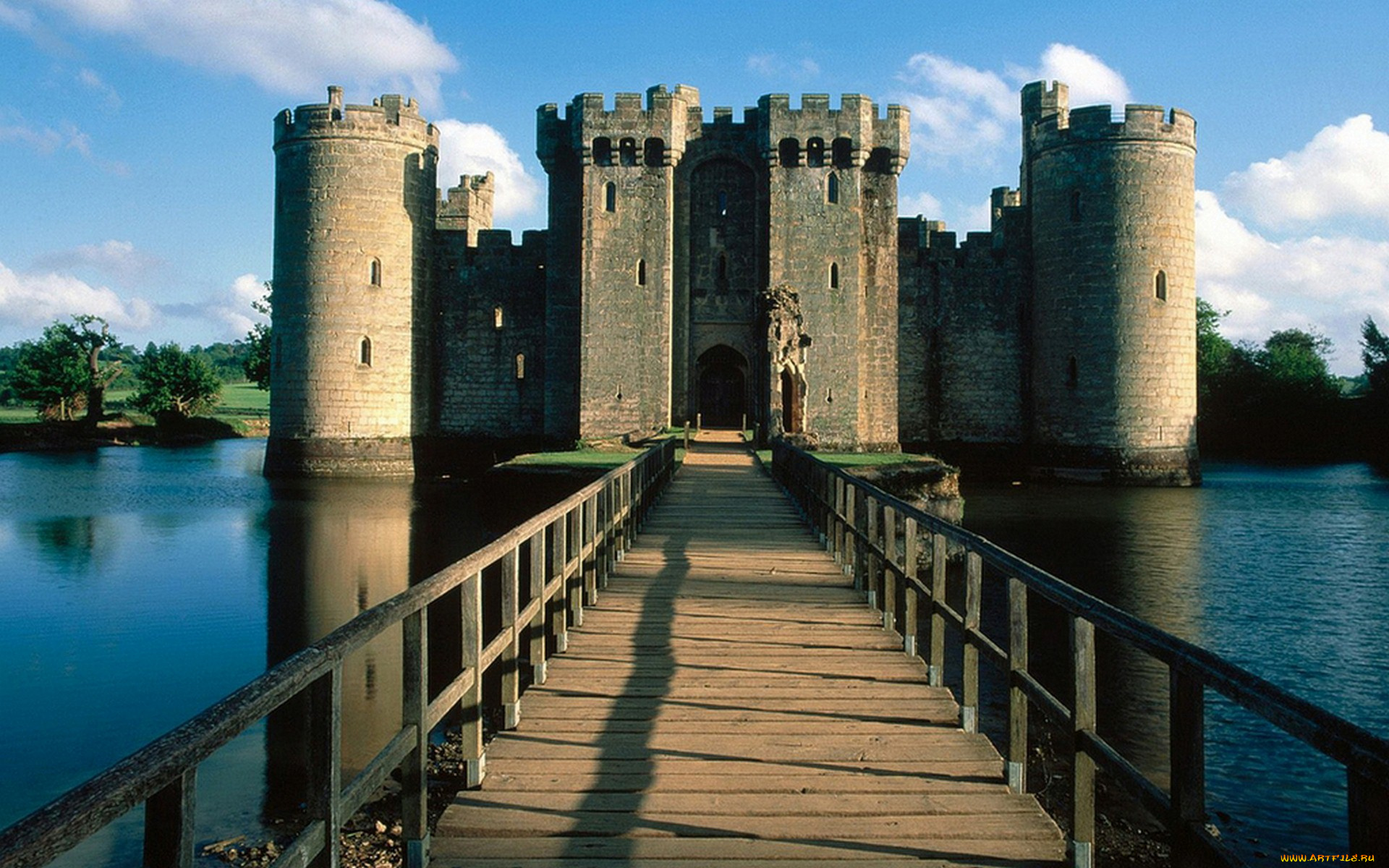 bodiam, castle, города, замки, англии, bodiam, castle