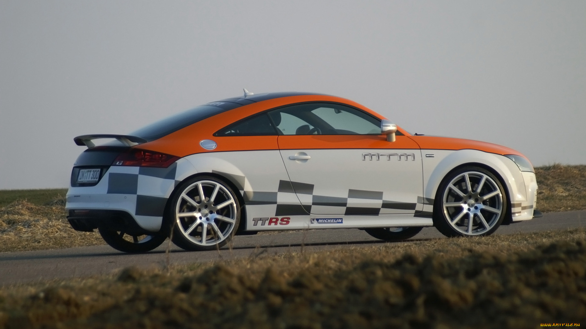 audi, tt, rs, clubsport, автомобили, audi, белый, рисунок, дорога