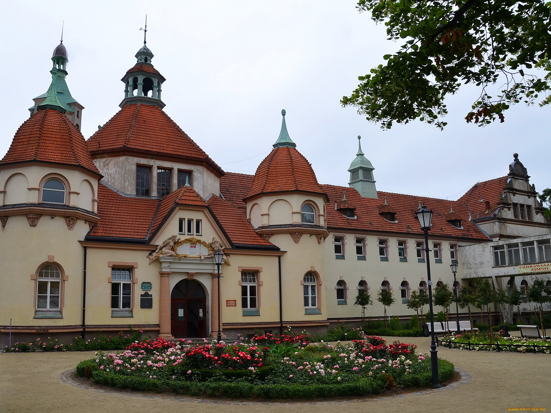 sopot, old, town, города, здания, дома, польша