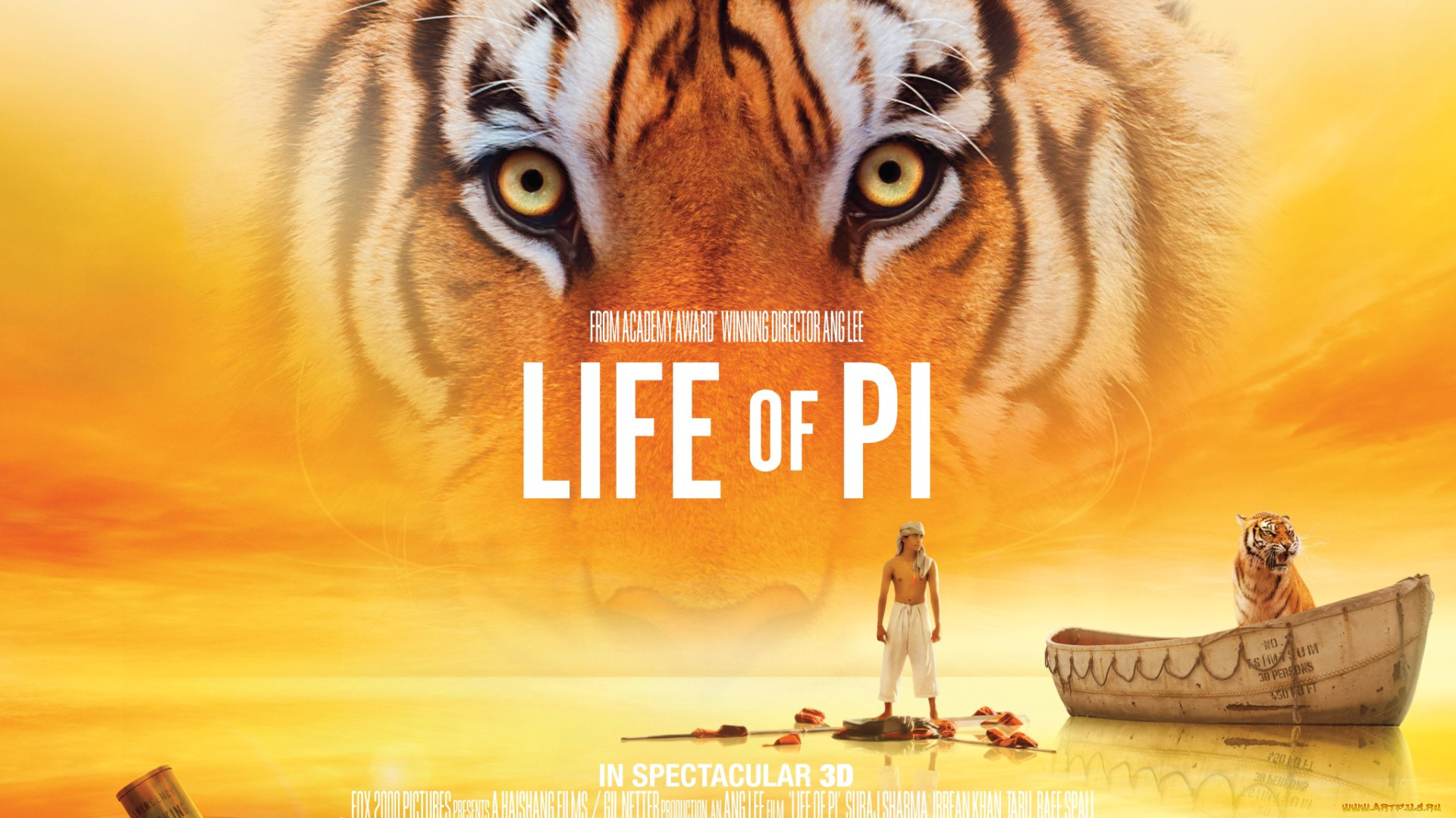 кино, фильмы, life, of, pi, бенгальский, тигр