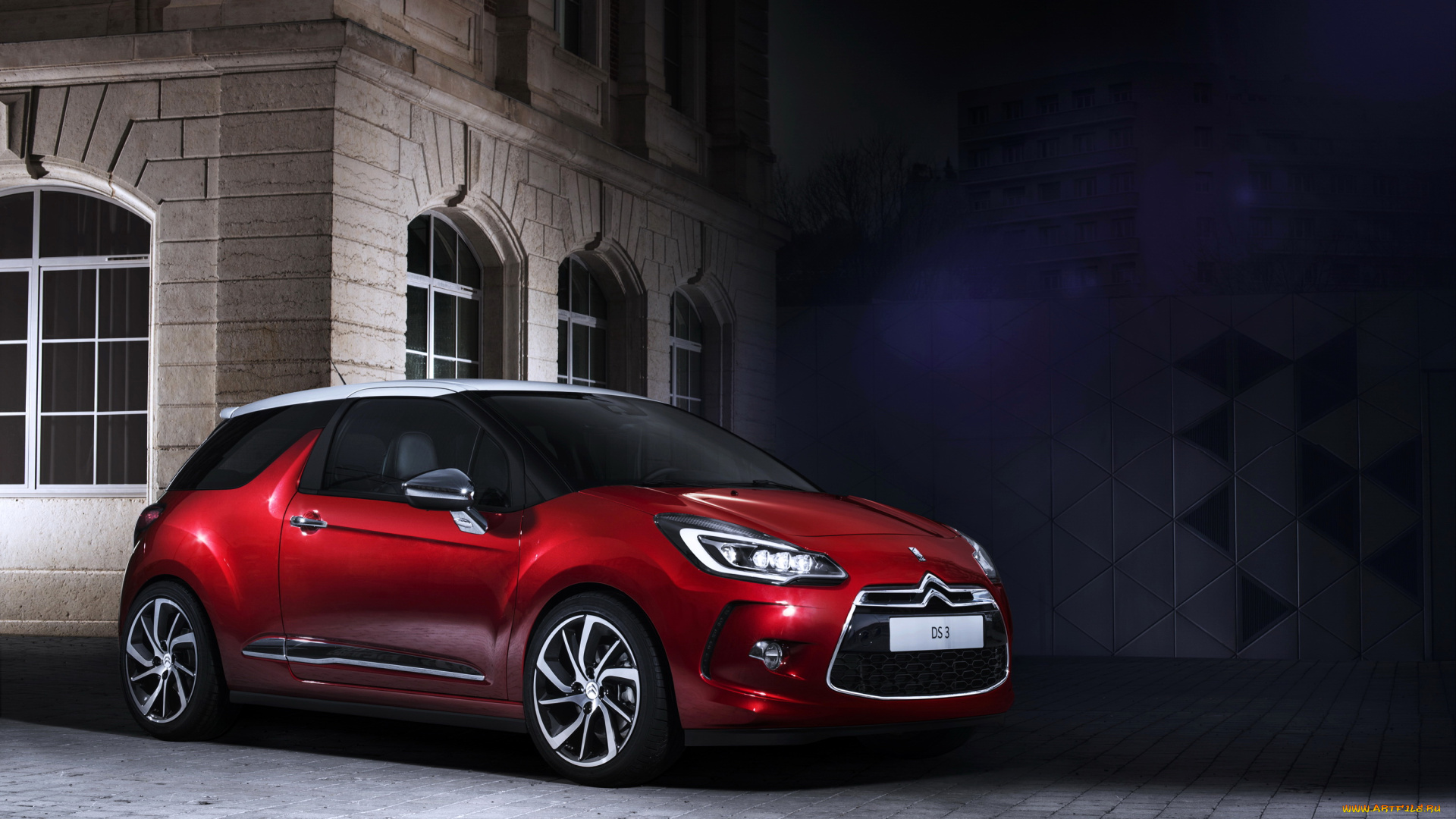 2015, citroen, ds3, автомобили, citroen, огни, красный, ночь