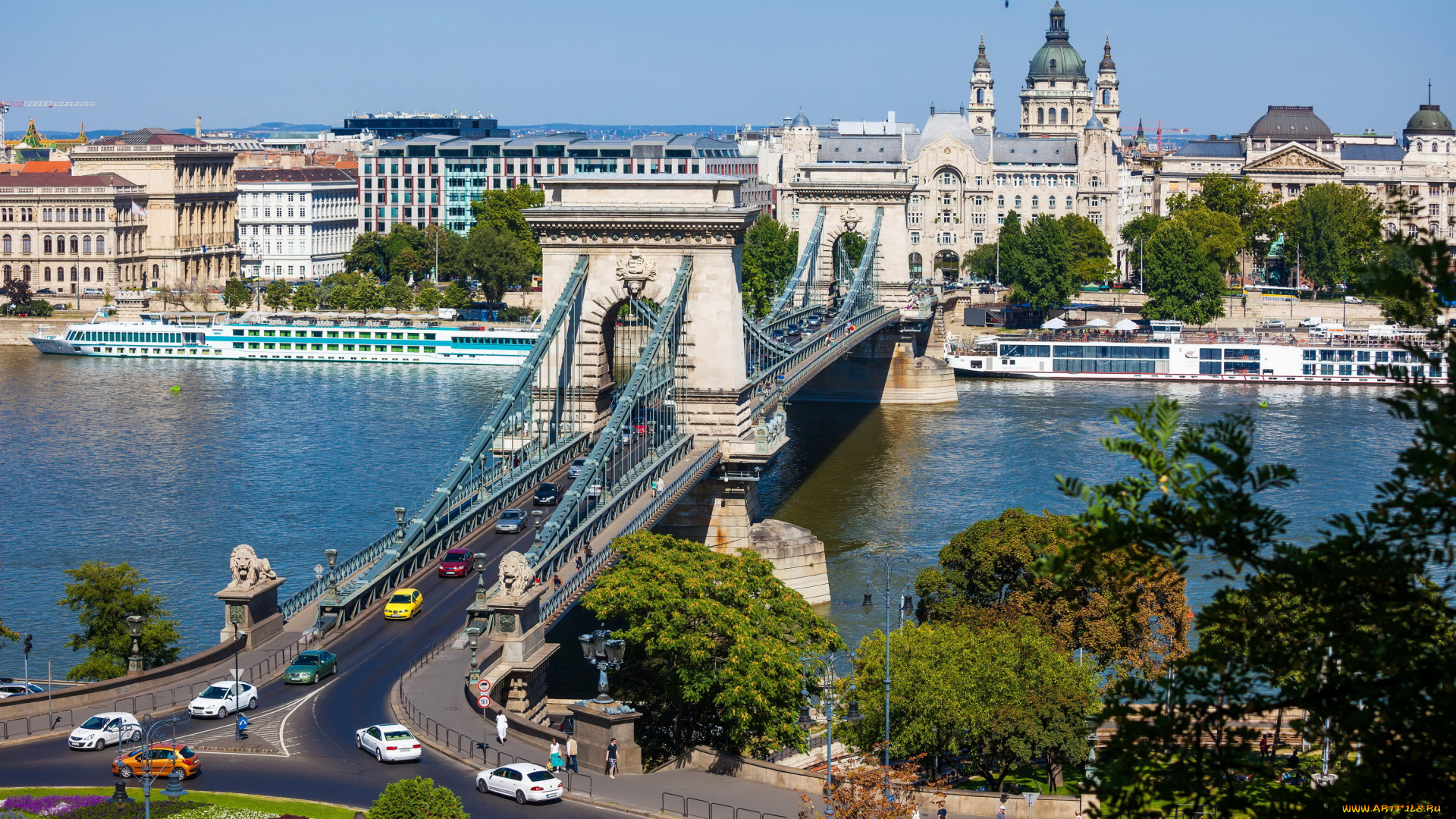 города, будапешт, , венгрия, пейзаж, мост, река, дома, будапешт
