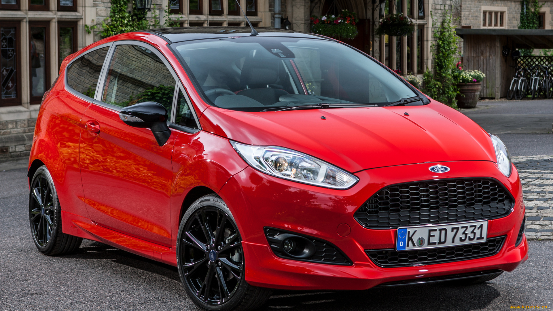 автомобили, ford, красный, 2014г, red, zetec, s, fiesta