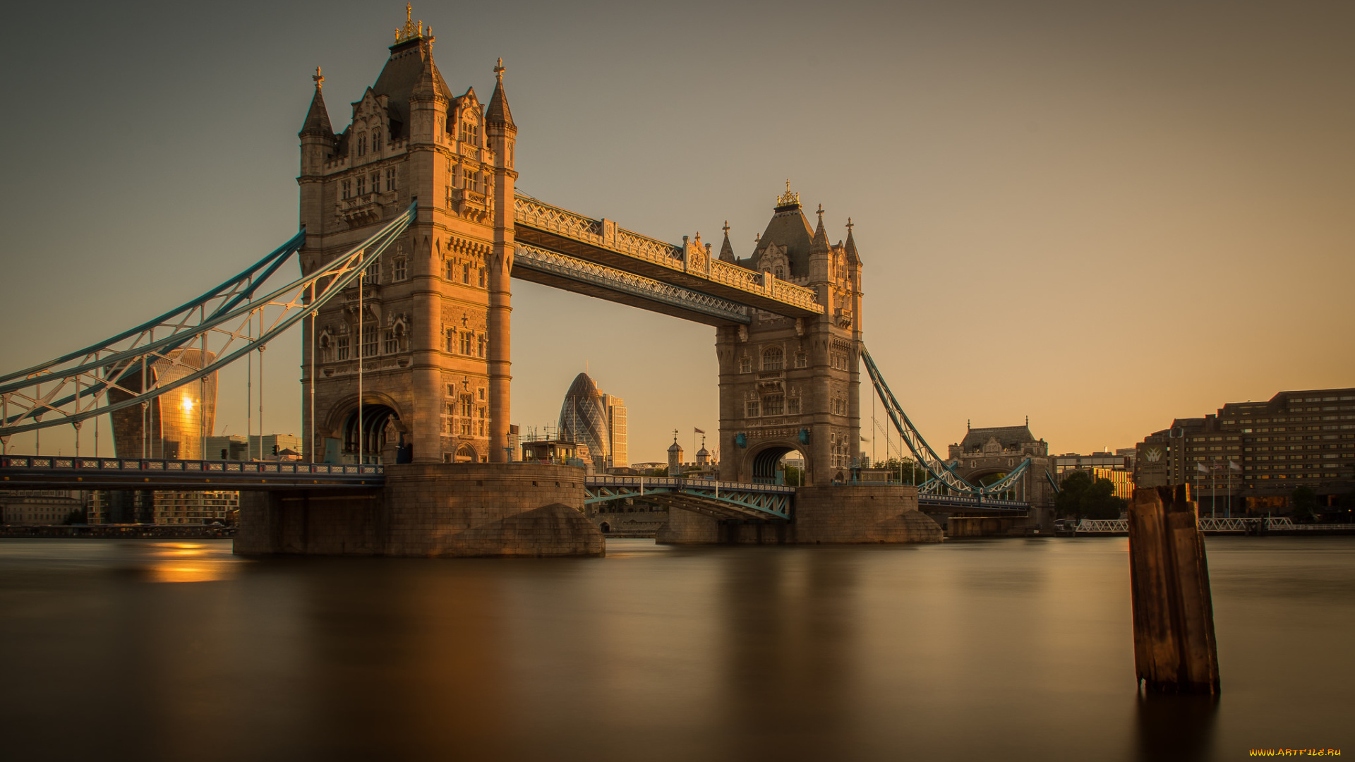 tower, bridge, города, лондон, , великобритания, город, мост