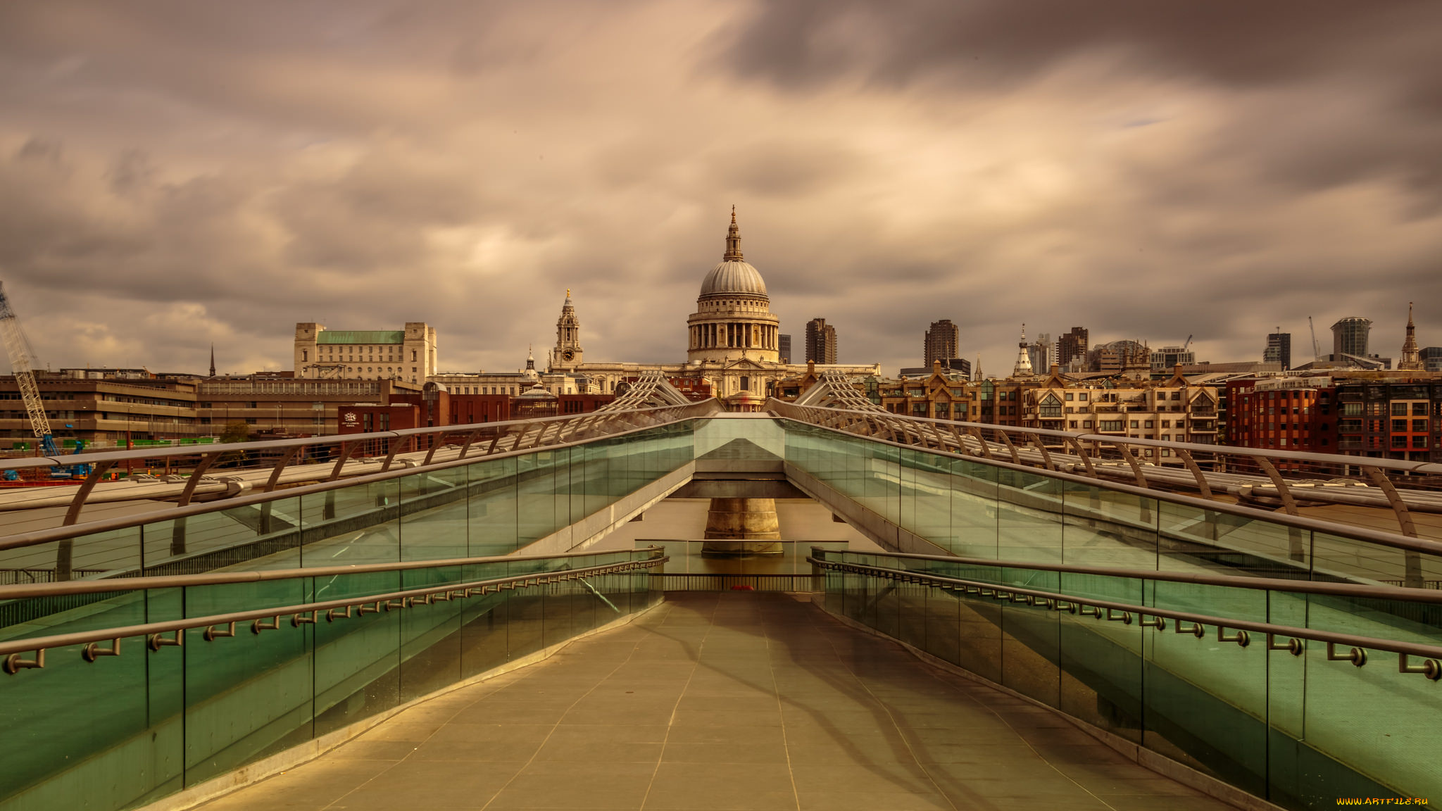 millennium, bridge, города, лондон, , великобритания, город, мост