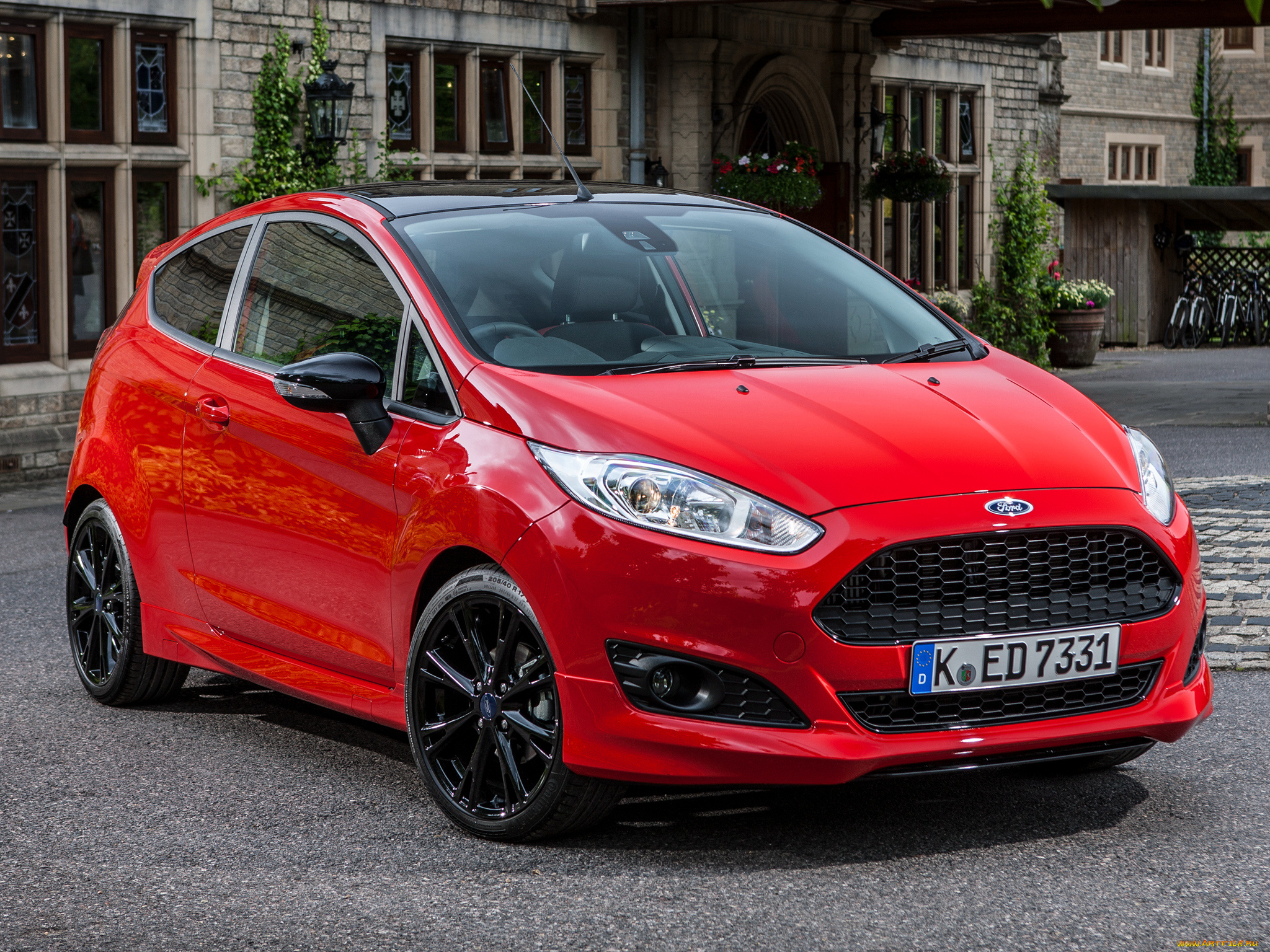 автомобили, ford, красный, 2014г, red, zetec, s, fiesta