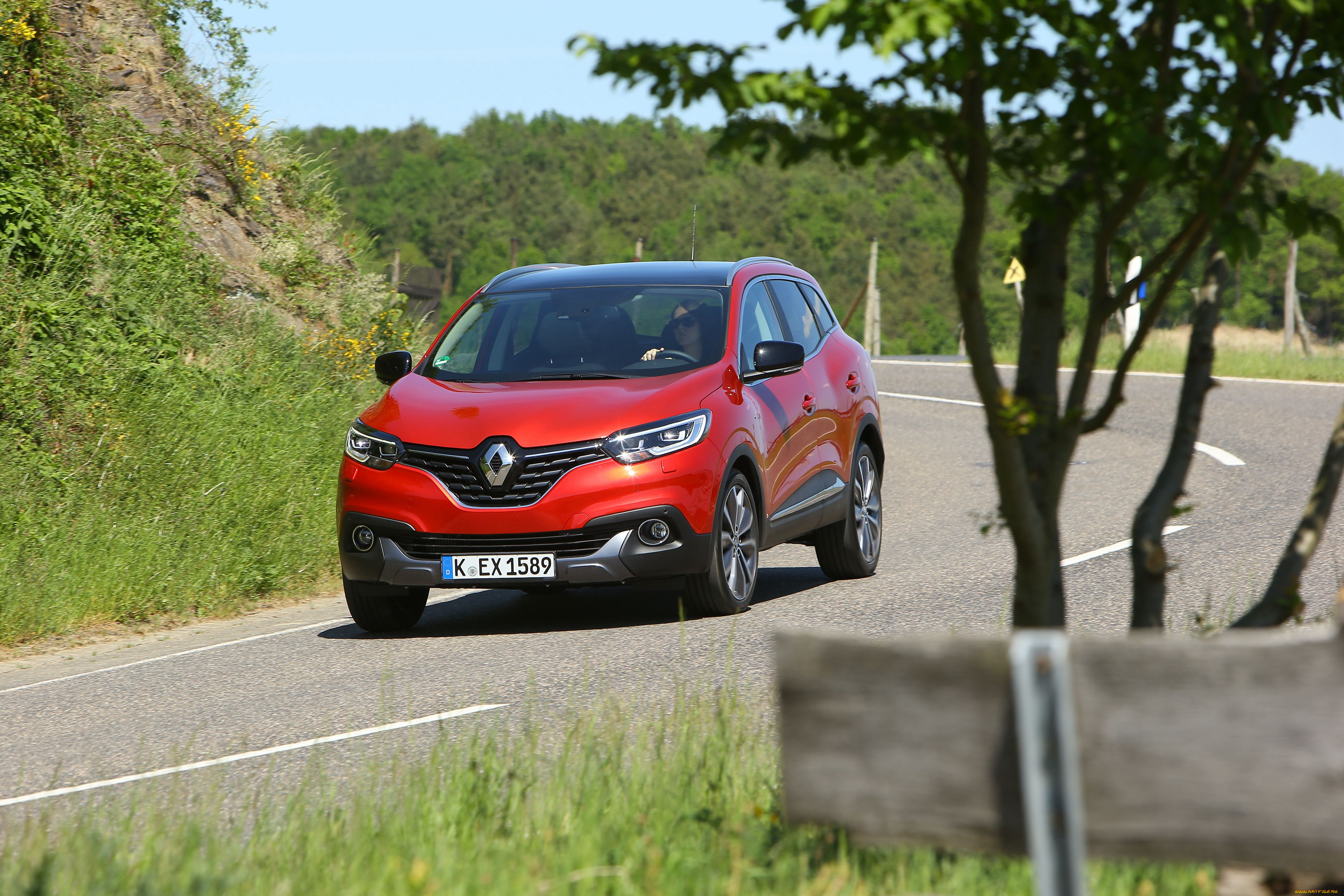 автомобили, renault, красный, 2015г, bose, kadjar