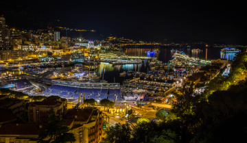 Город ночь Монако бесплатно
