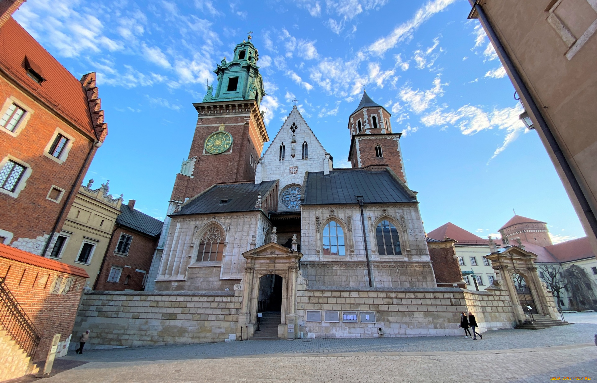 города, краков, , польша, wawel, cathedral