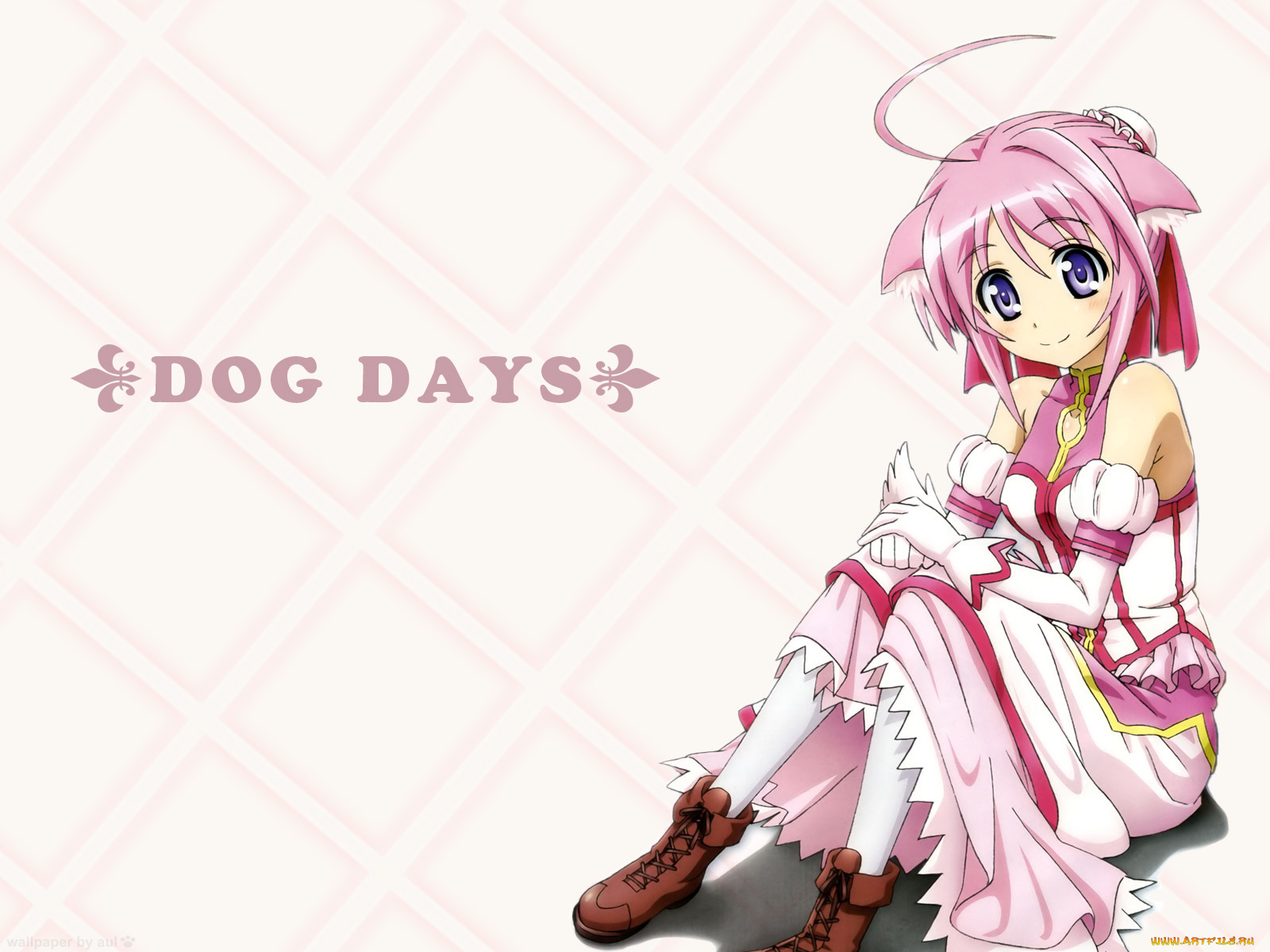 dog, days, аниме, ромбы, девушка