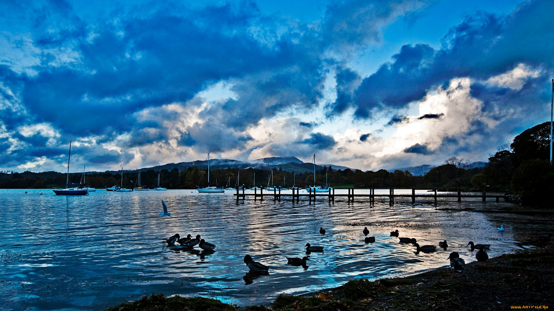 lake, windermere, природа, реки, озера, england