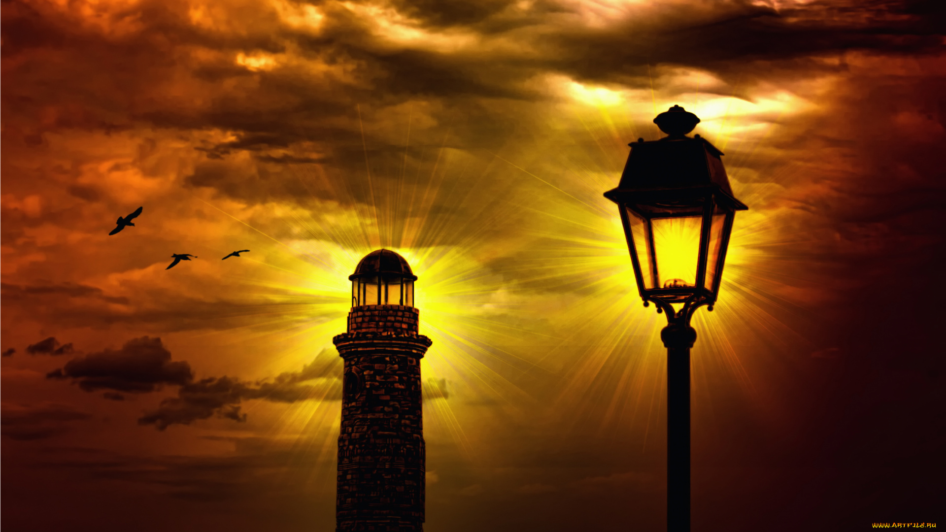 природа, маяки, маяк, свет, ночь, фонарь