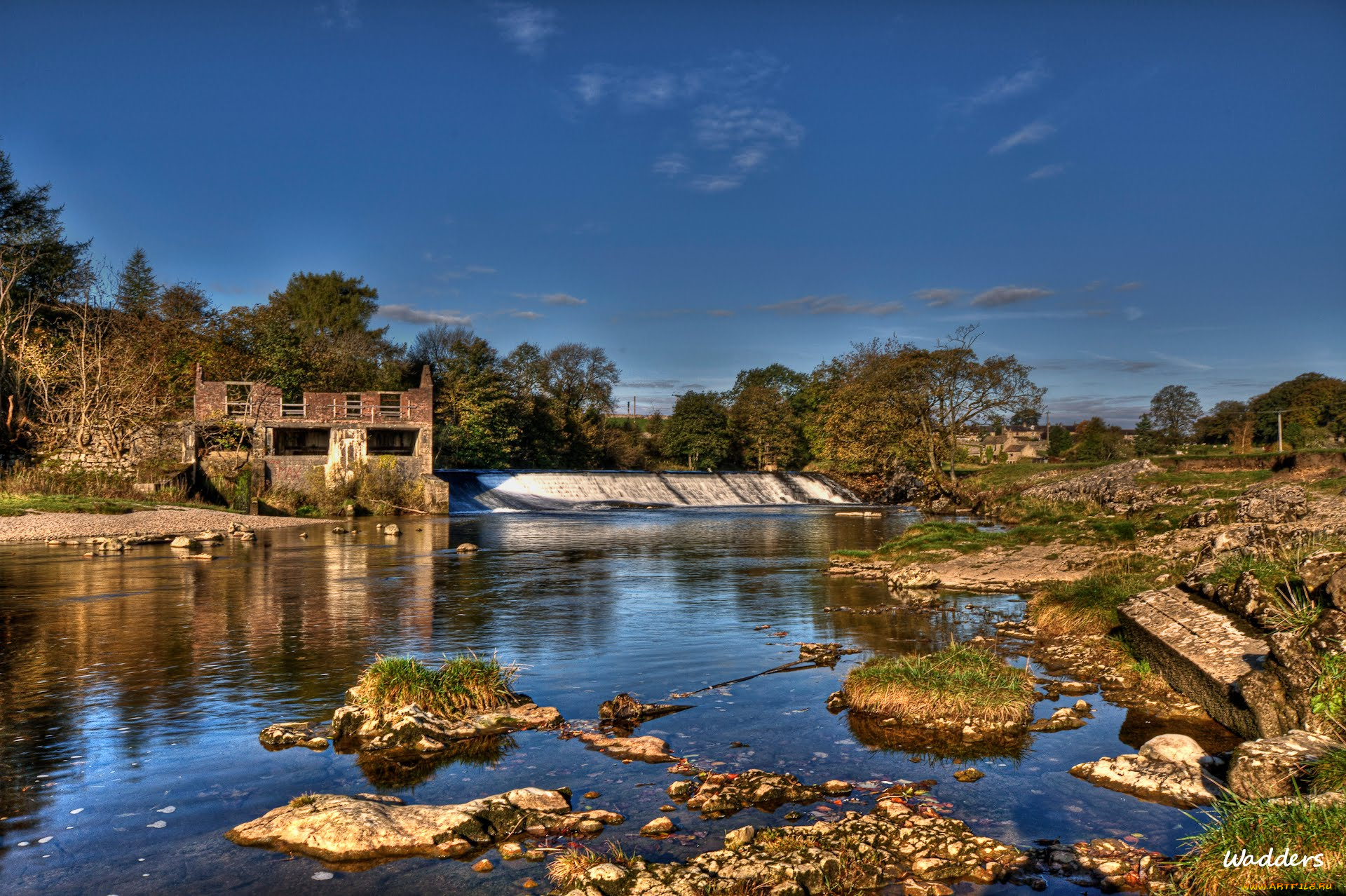 river, wharfe, природа, реки, озера, grassington