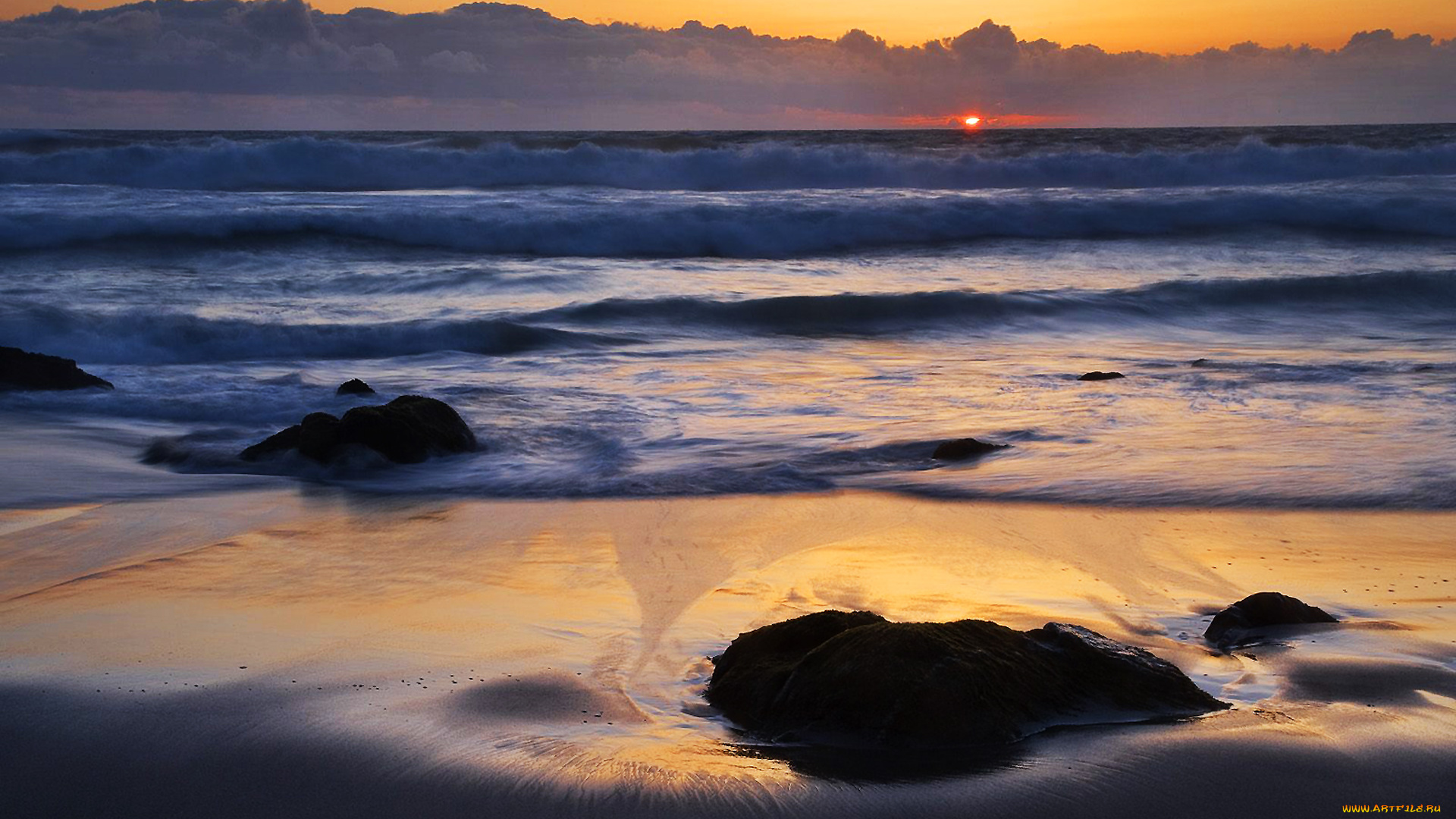 mcclures, beach, point, reyes, national, seashore, california, природа, восходы, закаты, волны, тучи, горизонт, солнце, пляж, океан