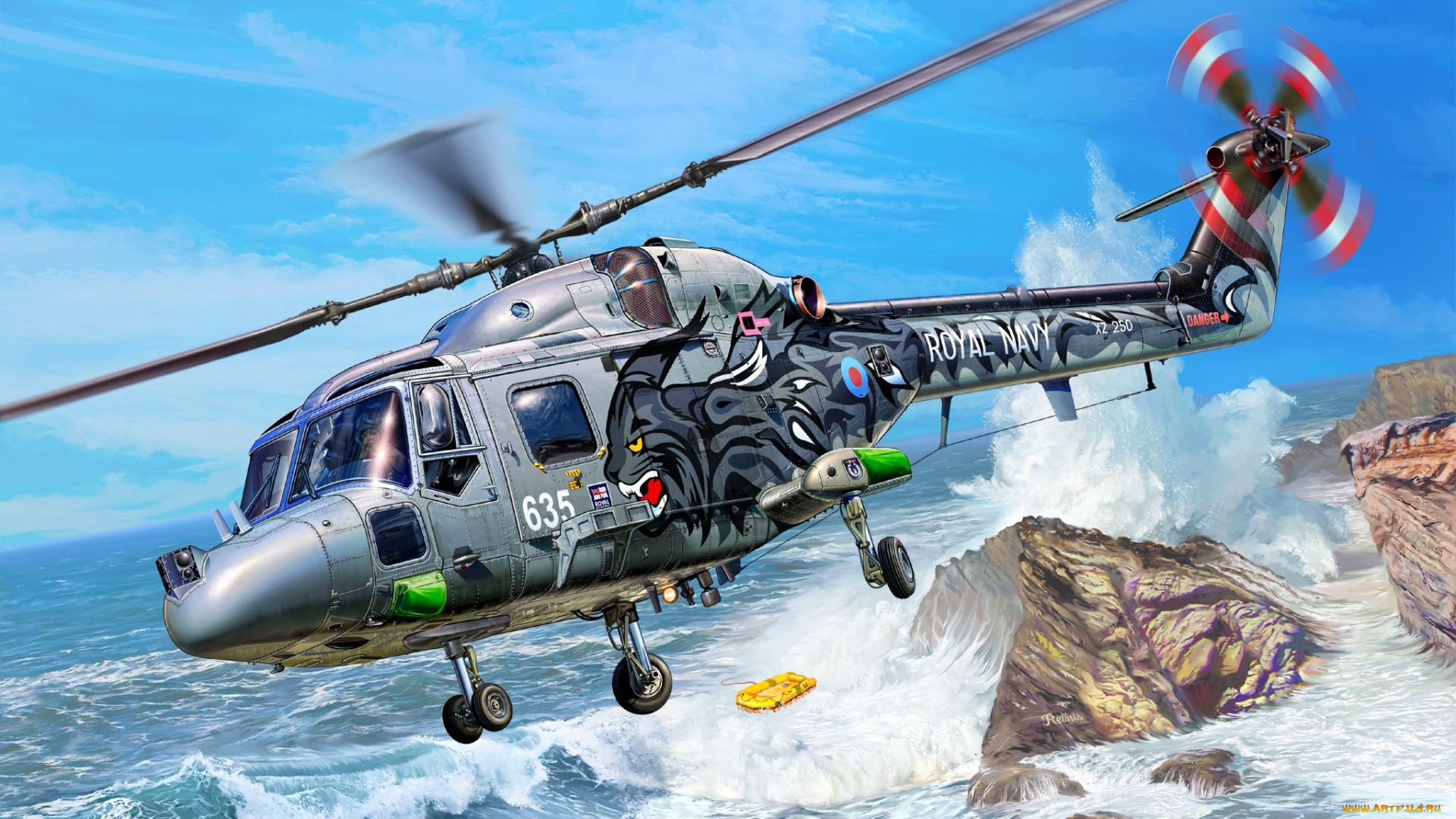 westland, lynx, авиация, 3д, рисованые, graphic, многоцелевой, британский, вертолёт