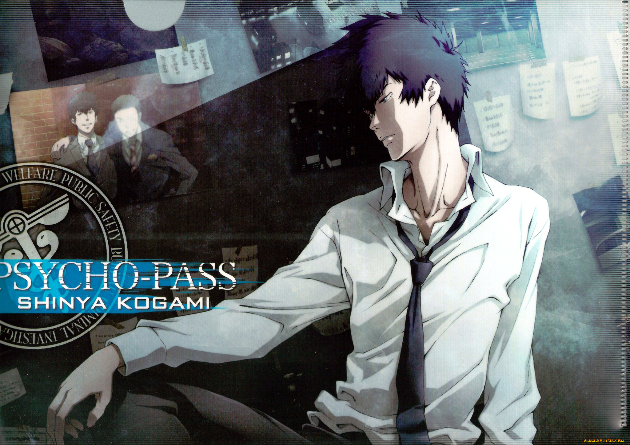 аниме, psycho-pass, shinya, kougami, мужчина