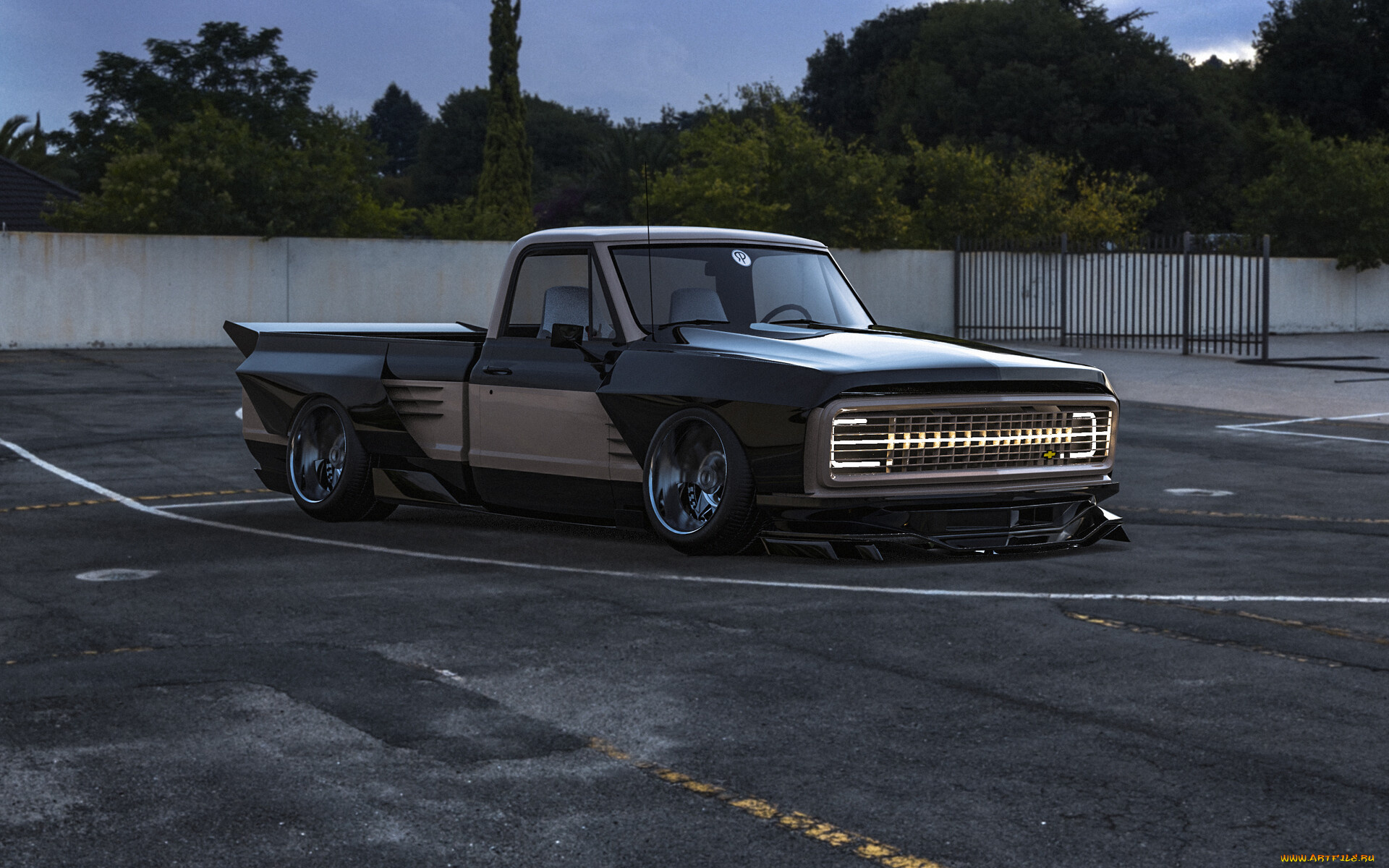 chevrolet, c10, cyber, truck, автомобили, виртуальный, тюнинг, chevrolet, c10, cyber, truck