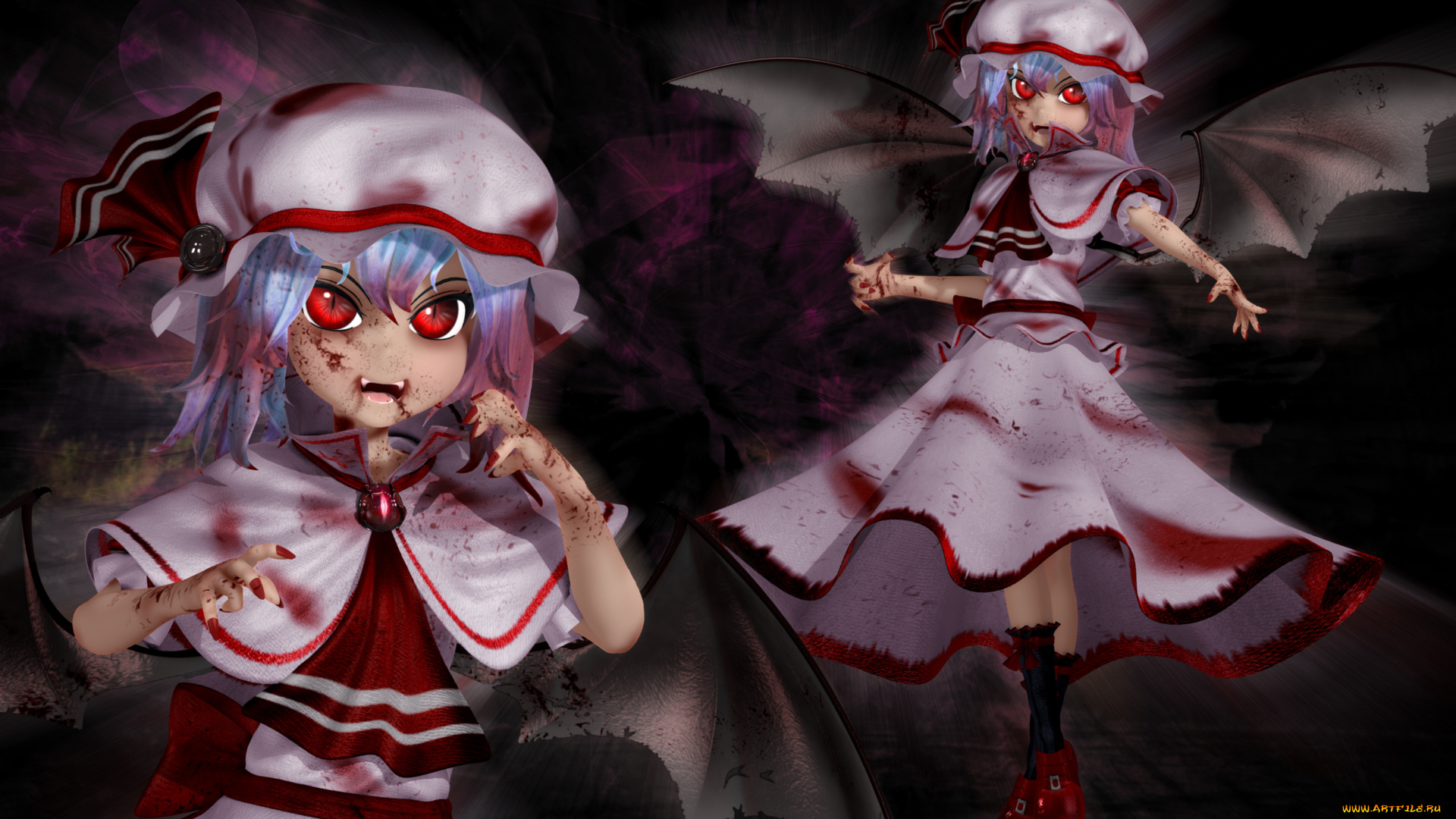 remilia, 3д, графика, аниме, , anime, взгляд, девушки