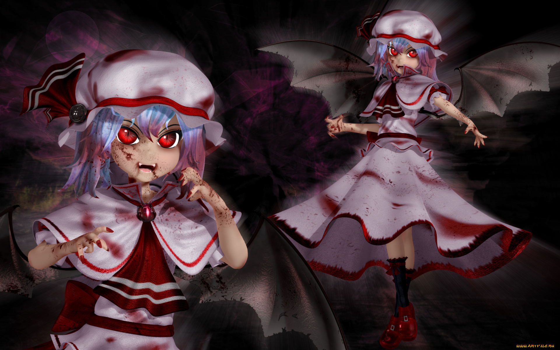 remilia, 3д, графика, аниме, , anime, взгляд, девушки