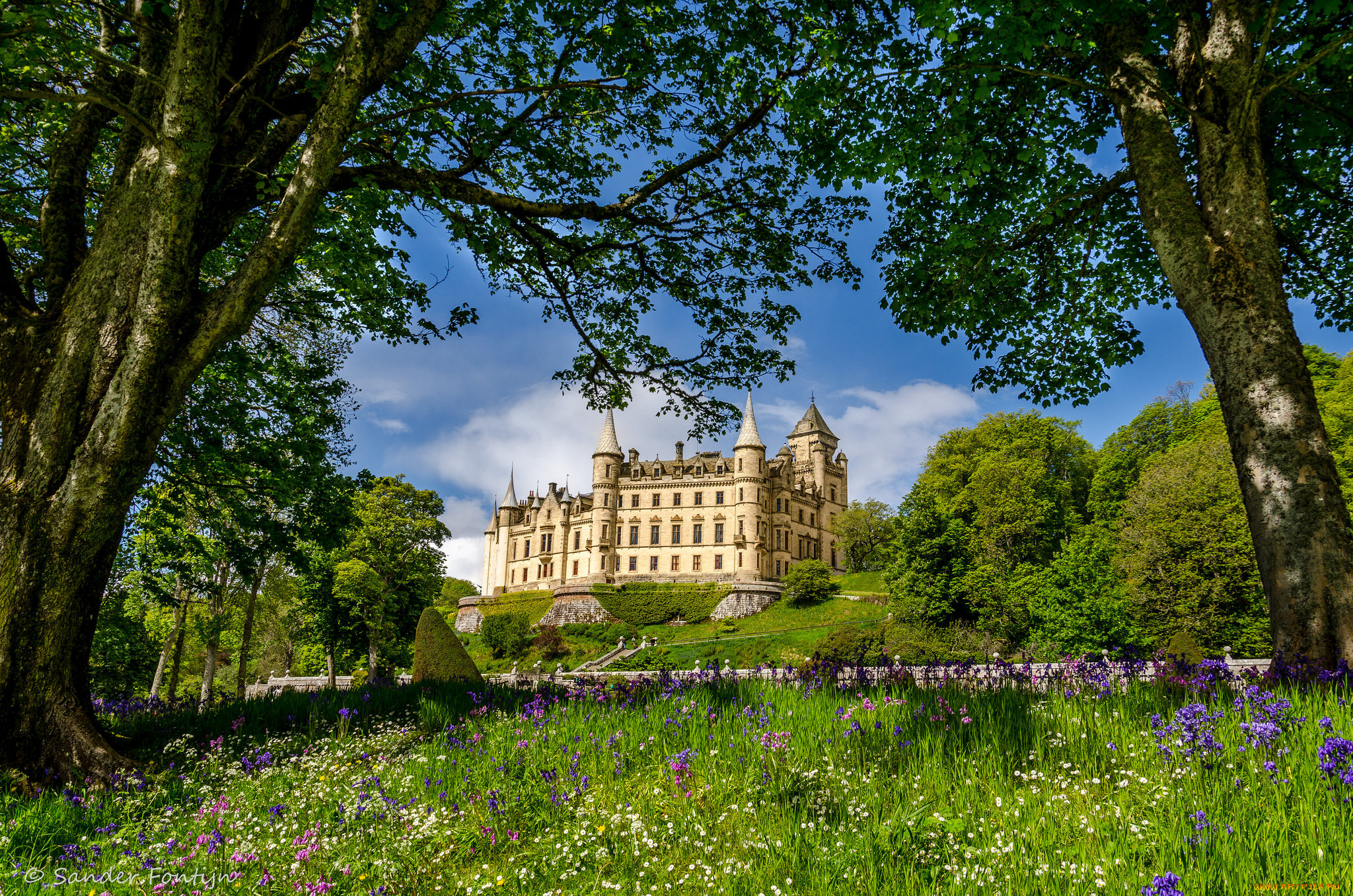 dunrobin, castle, , scotland, города, -, дворцы, , замки, , крепости, пейзаж