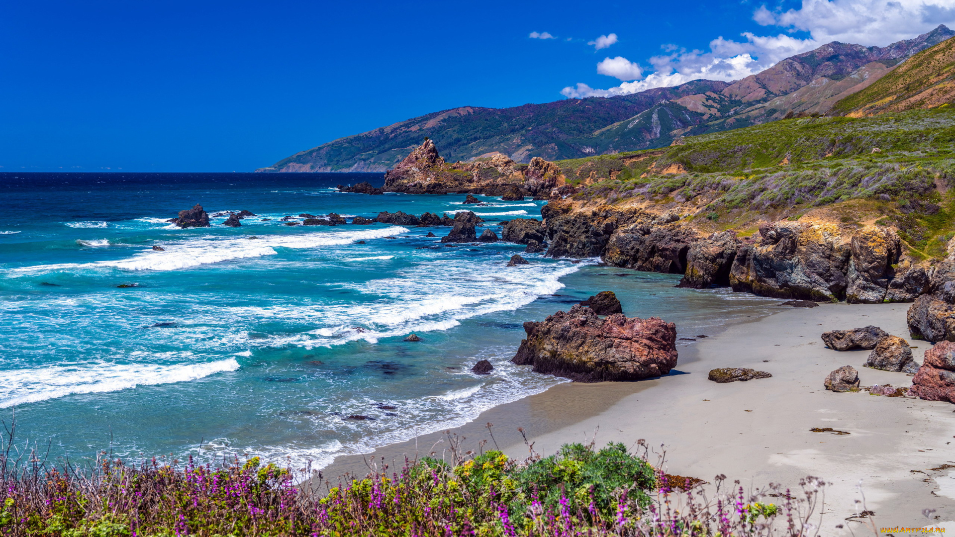 california, coast, природа, побережье, california, coast