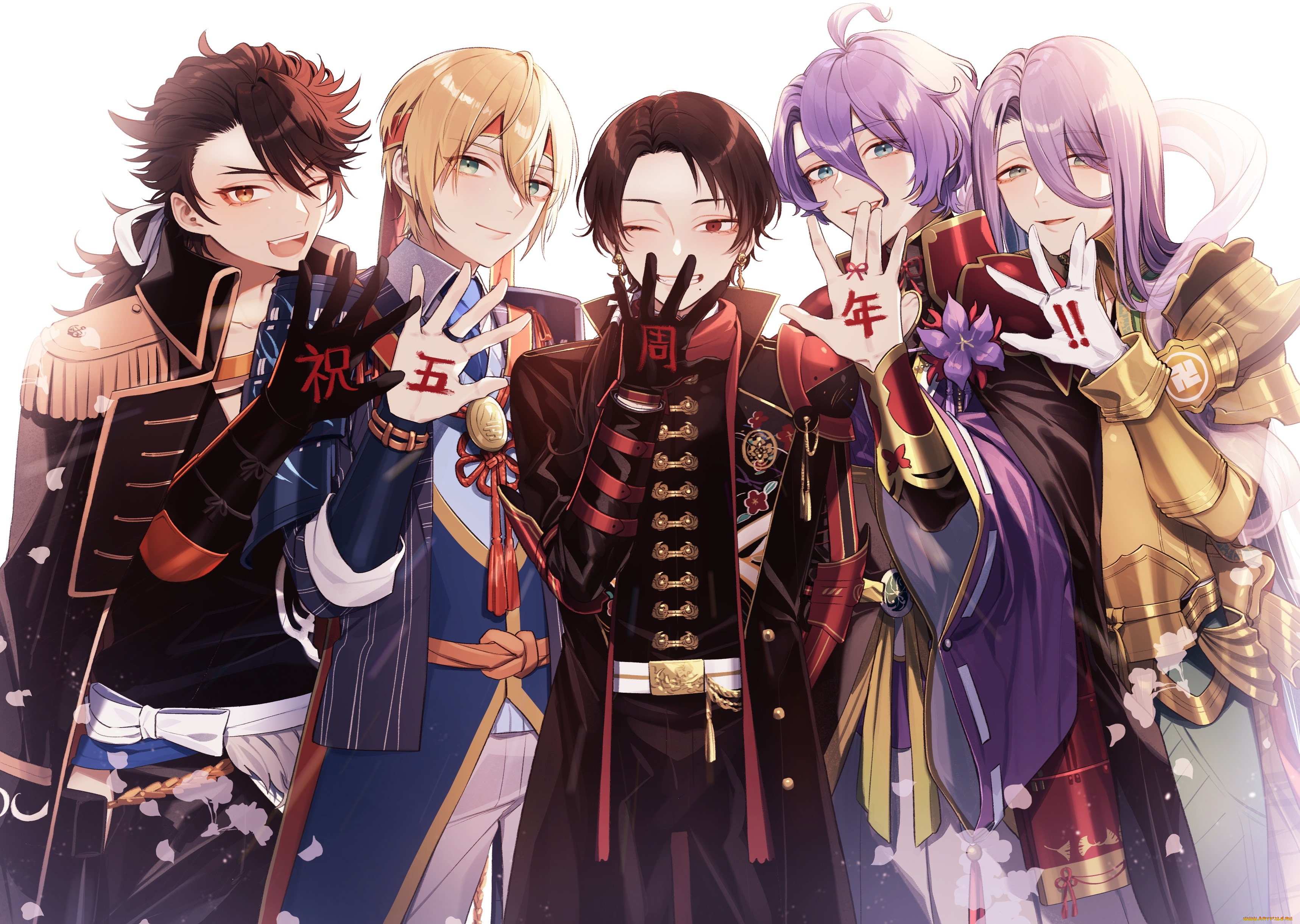 аниме, touken, ranbu, танец, мечей