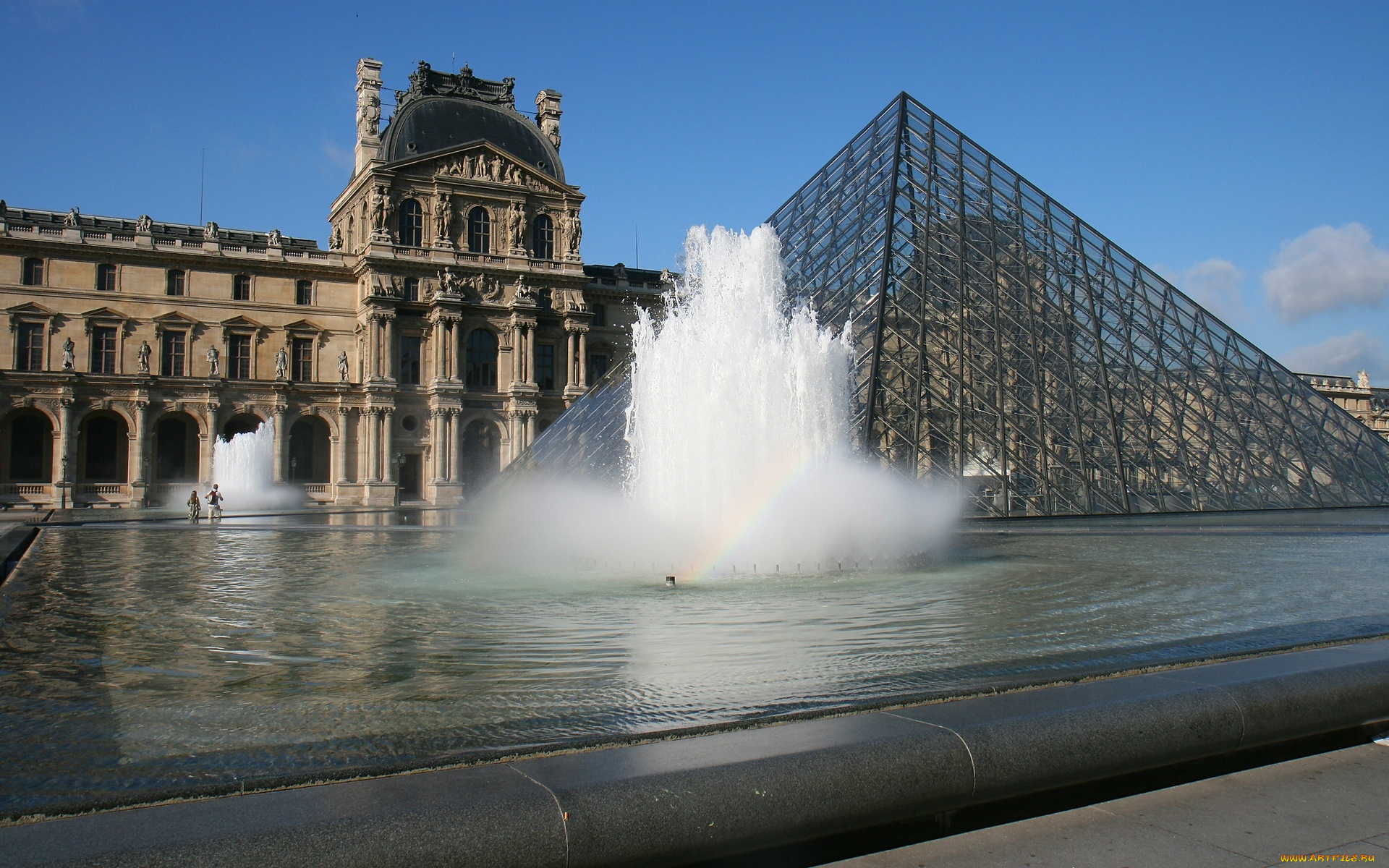 the, louvre, города, париж, франция