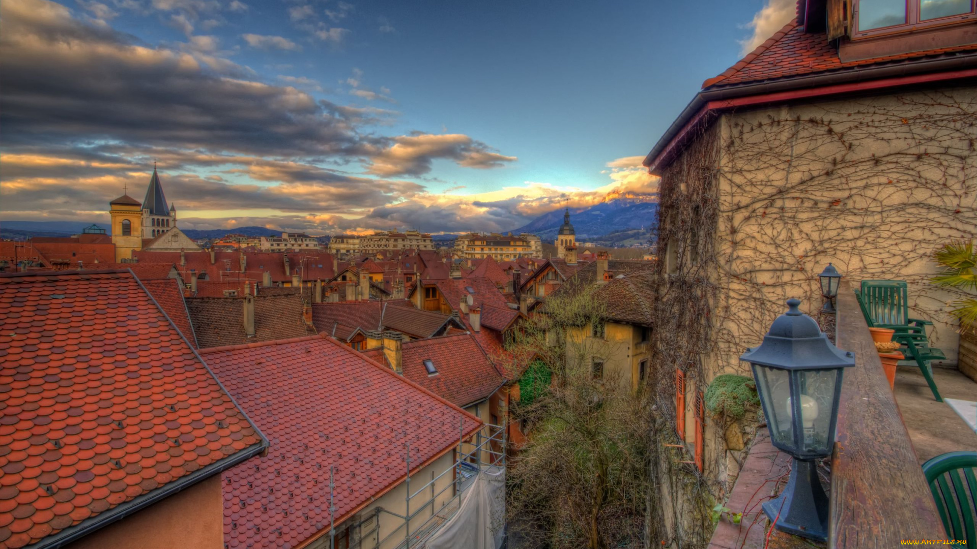 annecy, france, города, панорамы, пейзаж