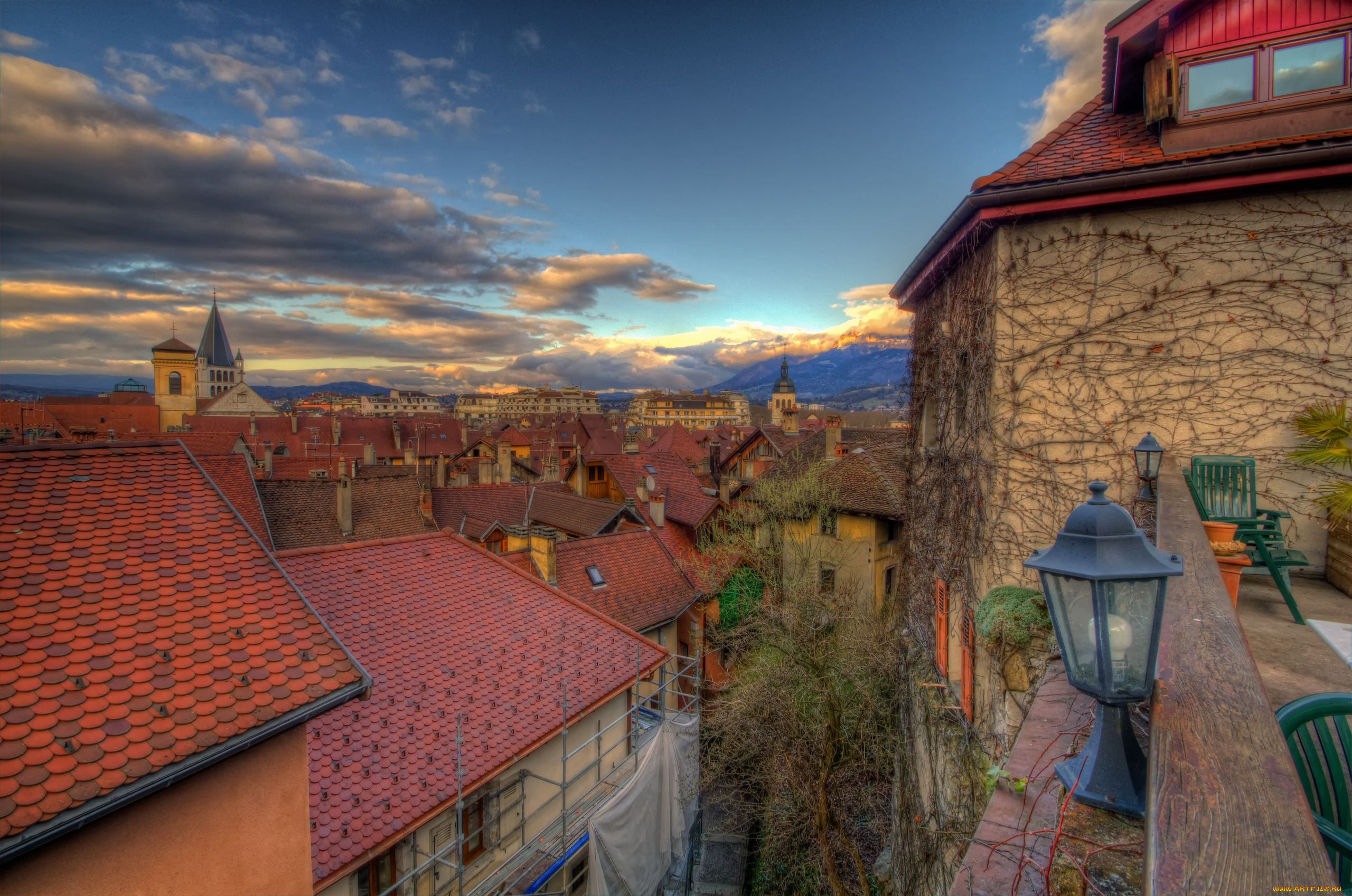 annecy, france, города, панорамы, пейзаж