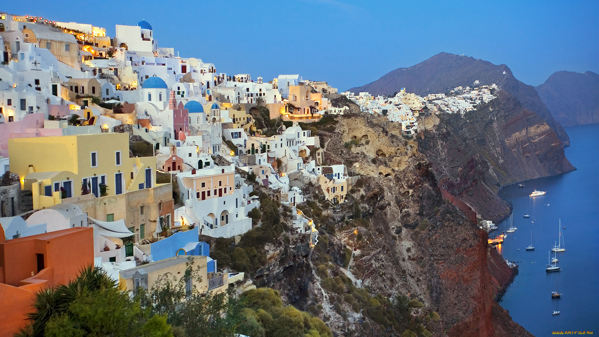 oia, santorini, greece, города, санторини, греция, ия