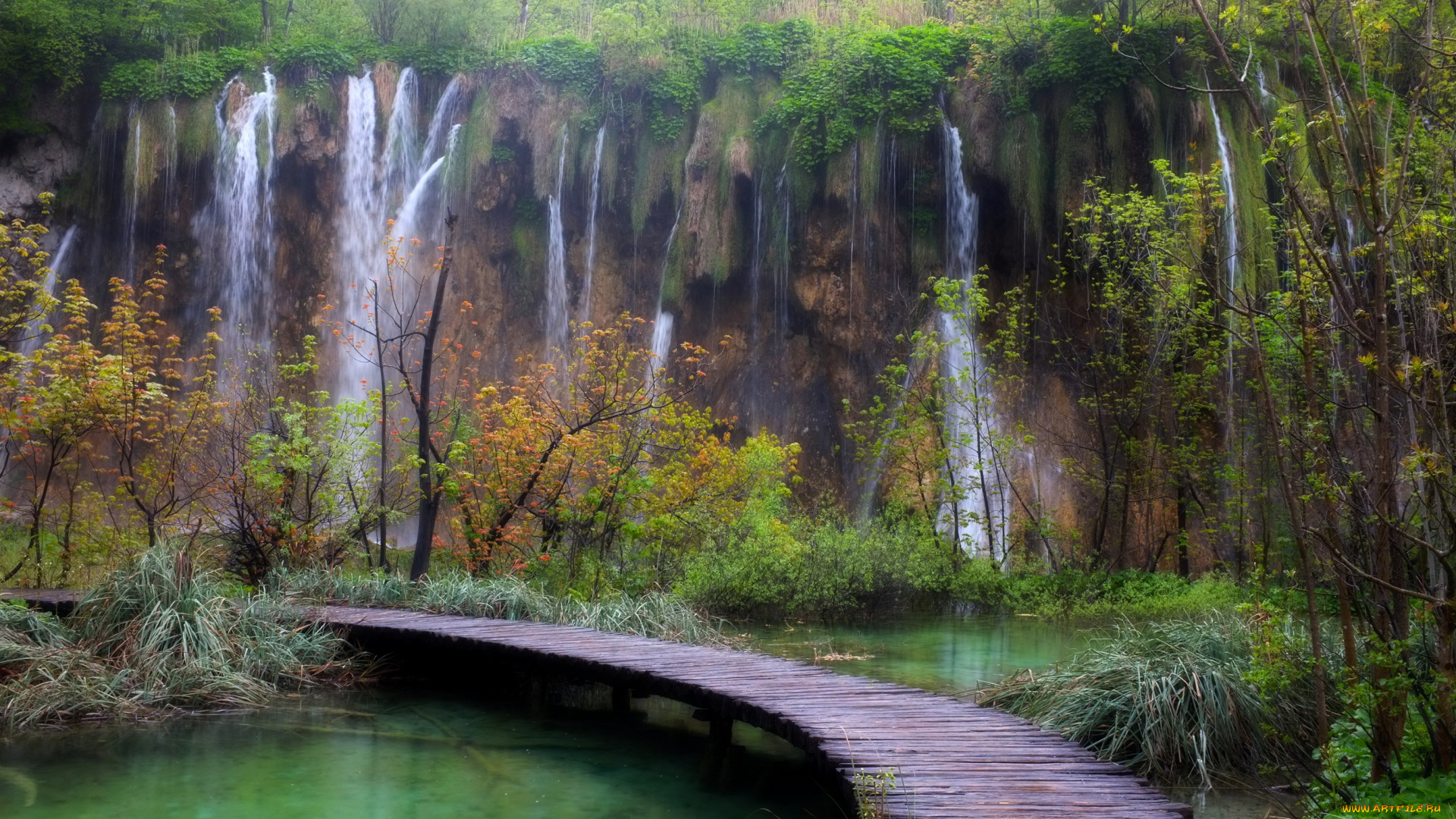 plitvice, lakes, national, park, хорватия, природа, водопады, водопад