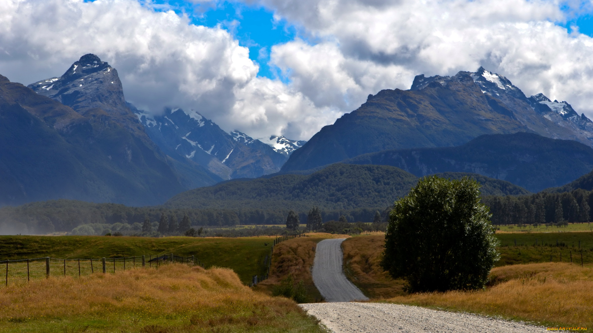 queenstown, австралия, природа, дороги, горы, дорога