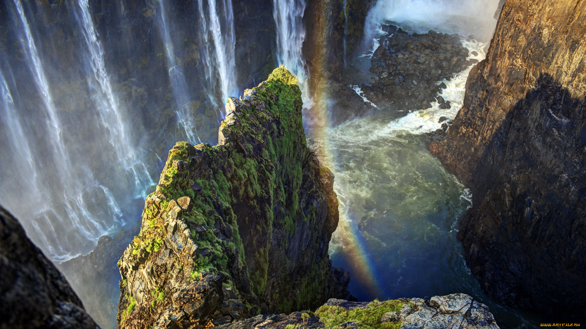 victoria, falls, zimbabwe, природа, водопады