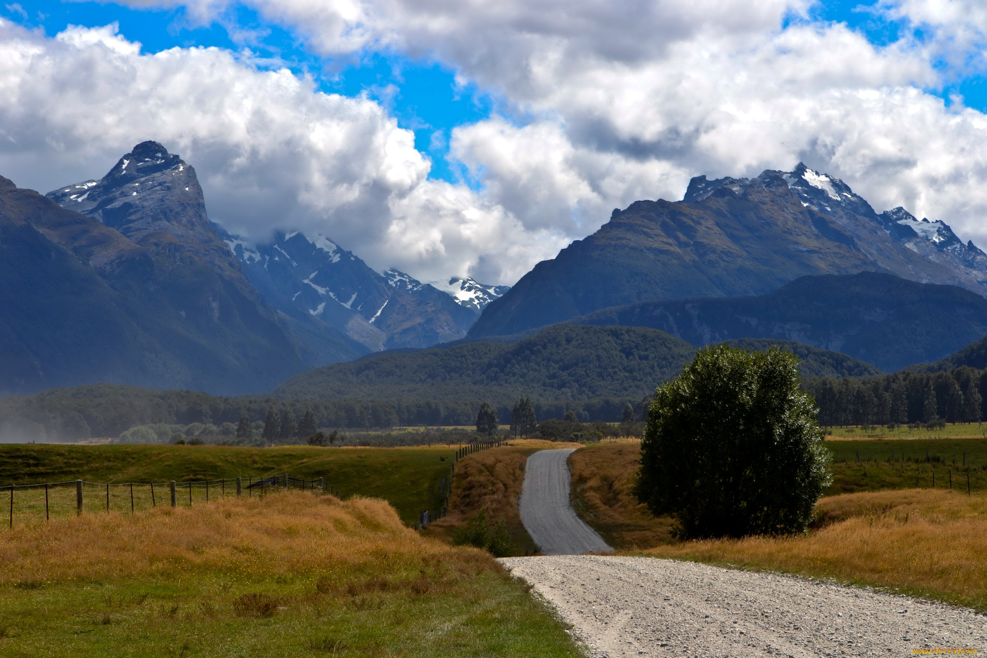 queenstown, австралия, природа, дороги, горы, дорога