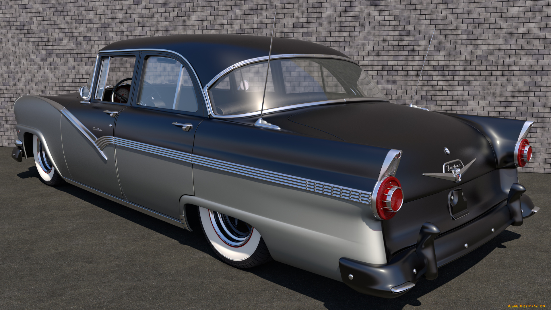 автомобили, 3д, 1956, ford